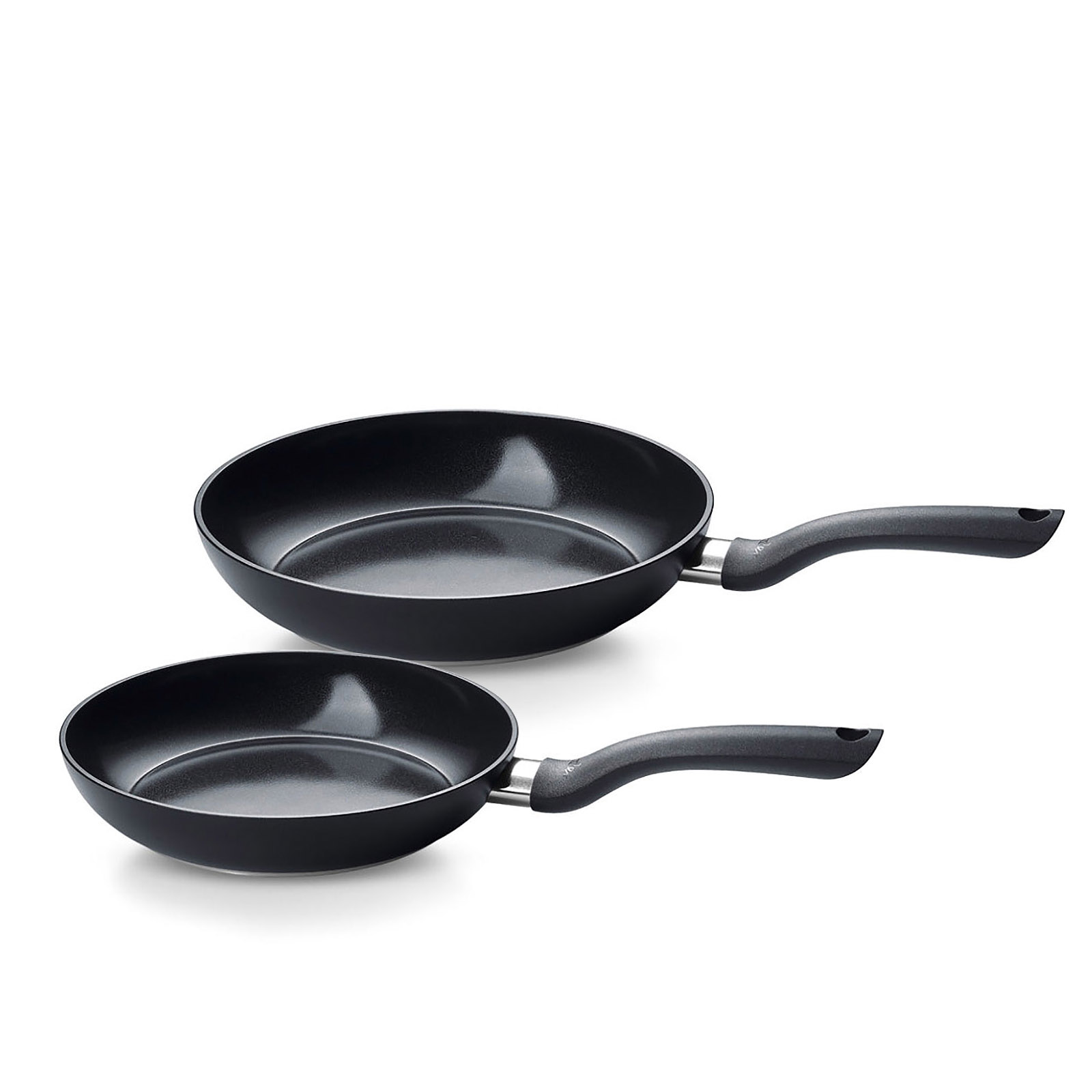 FISSLER Bratpfannen-Set ESSENTIAL 24 + 28 cm schwarz PFAS/PTFE-frei INDUKTION