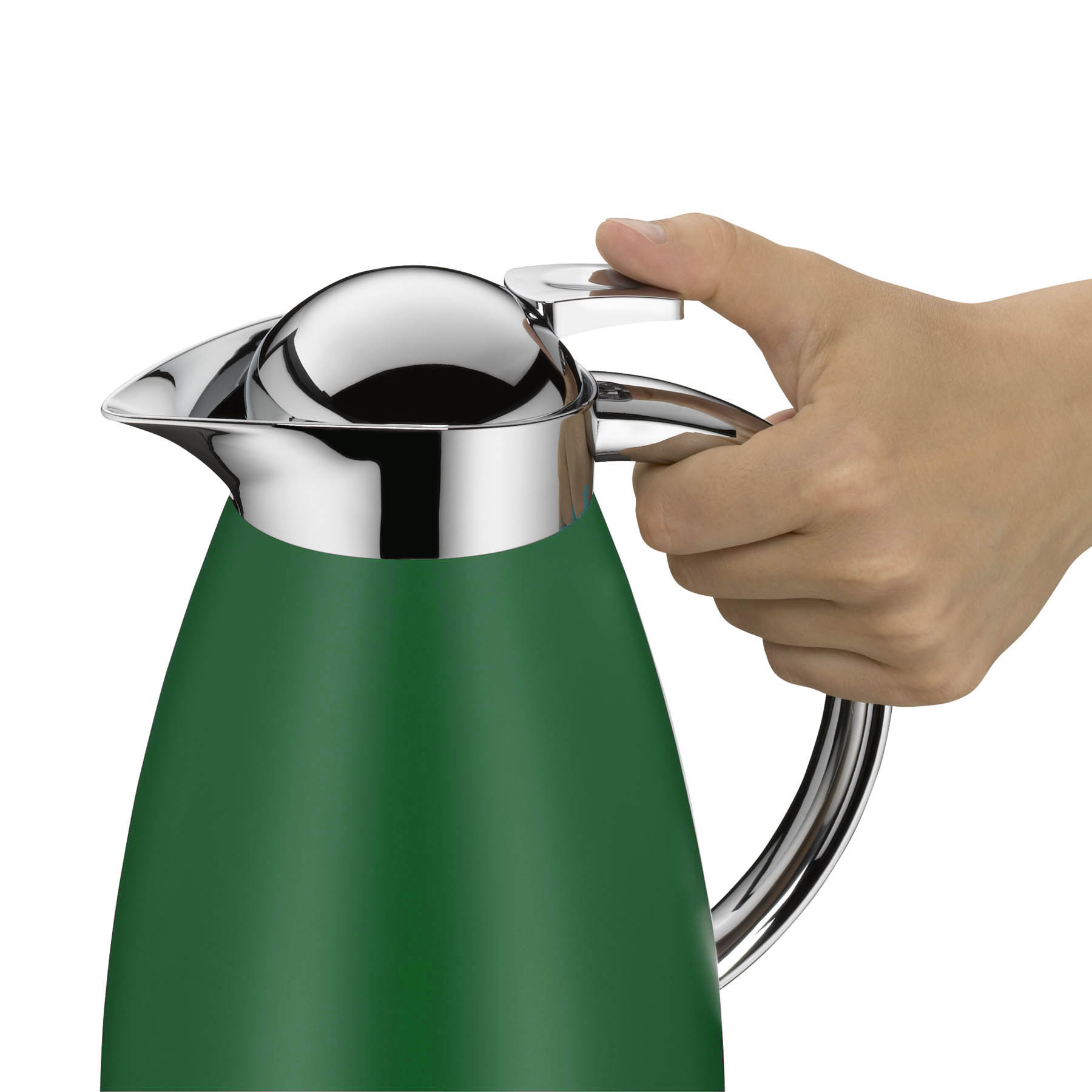 ALFI vacuum jug SIGNO 1.0 litre stainless steel lacquered, satin green matt