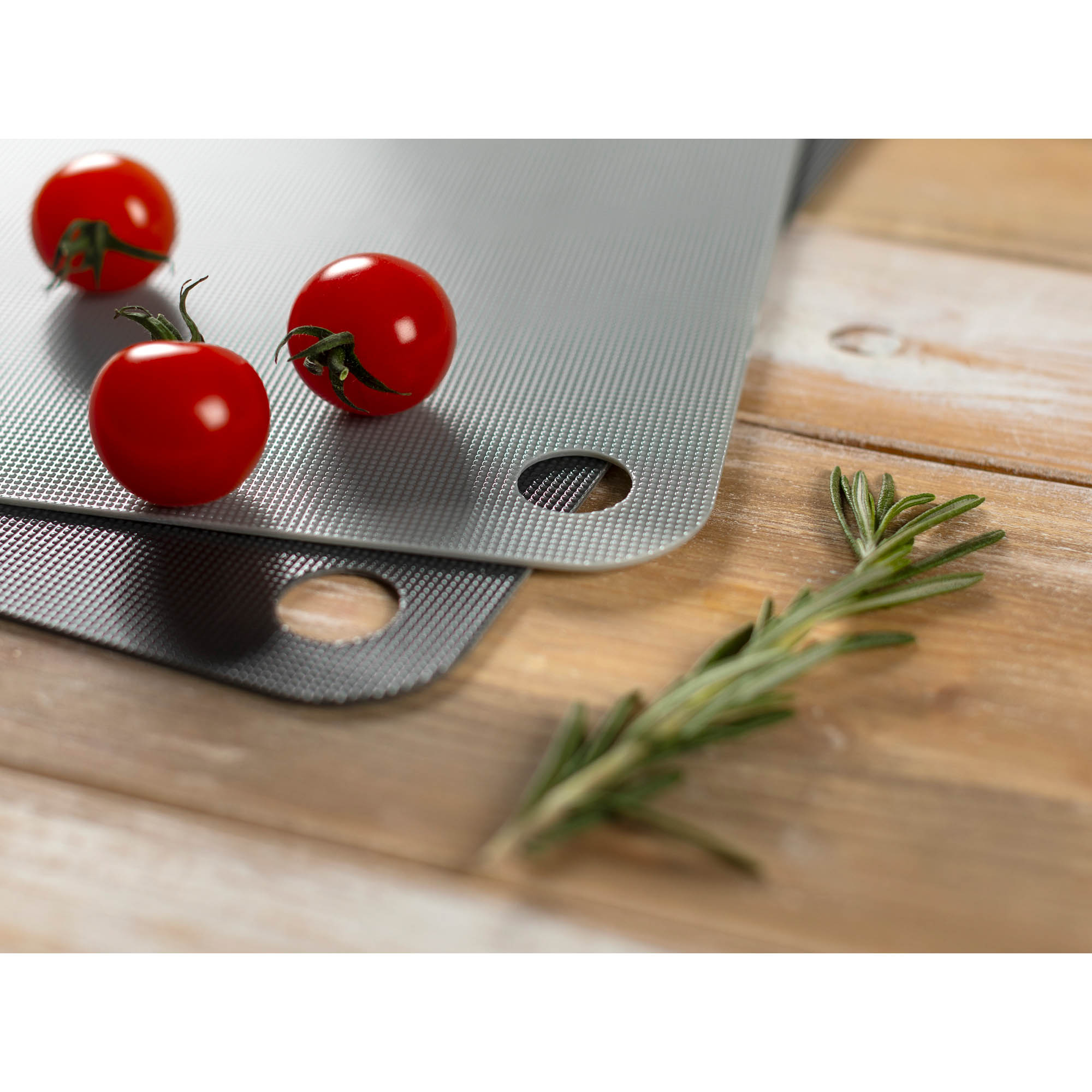 KUHN RIKON set of 2 flexible cutting boards 37 x 25 cm cutting mats grey