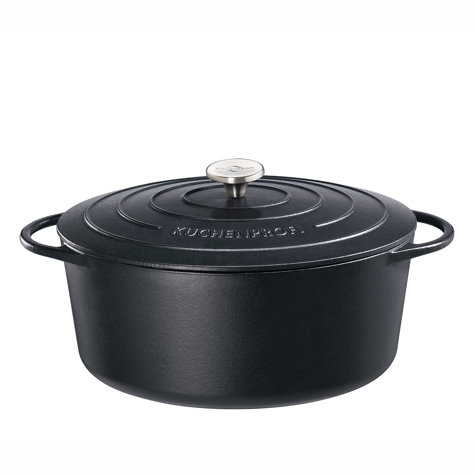KÜCHENPROFI Bräter PROVENCE Oval 40 cm SCHWARZ 12,5 Liter