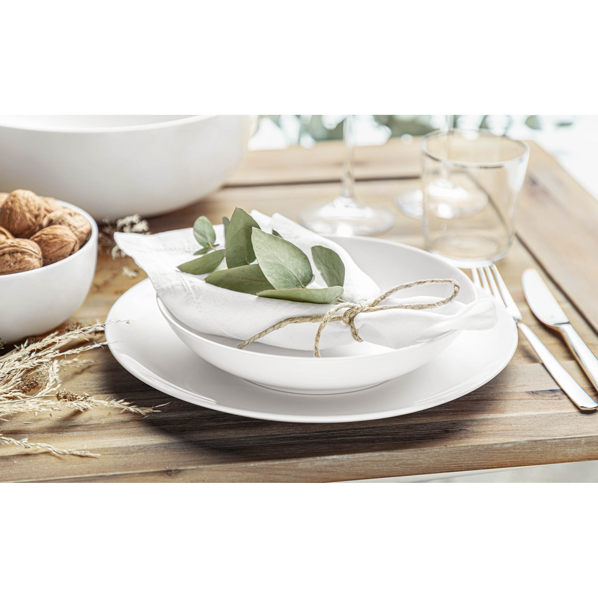Seltmann Weiden LIBERTY white 003 plain soup plate 21 cm 6 pieces