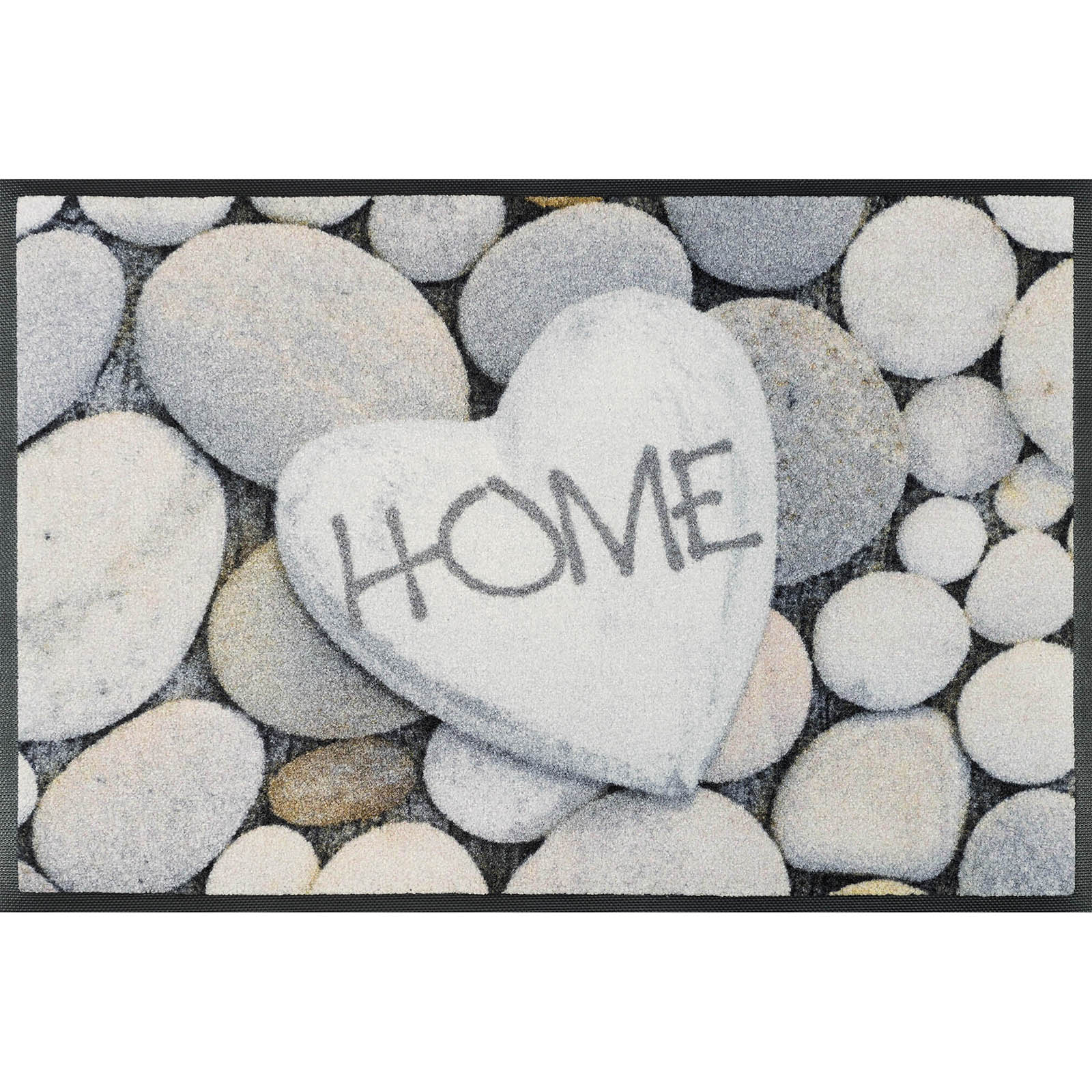 WASH + DRY Fußmatte 50 x 75 cm Motiv PEBBLE STONES