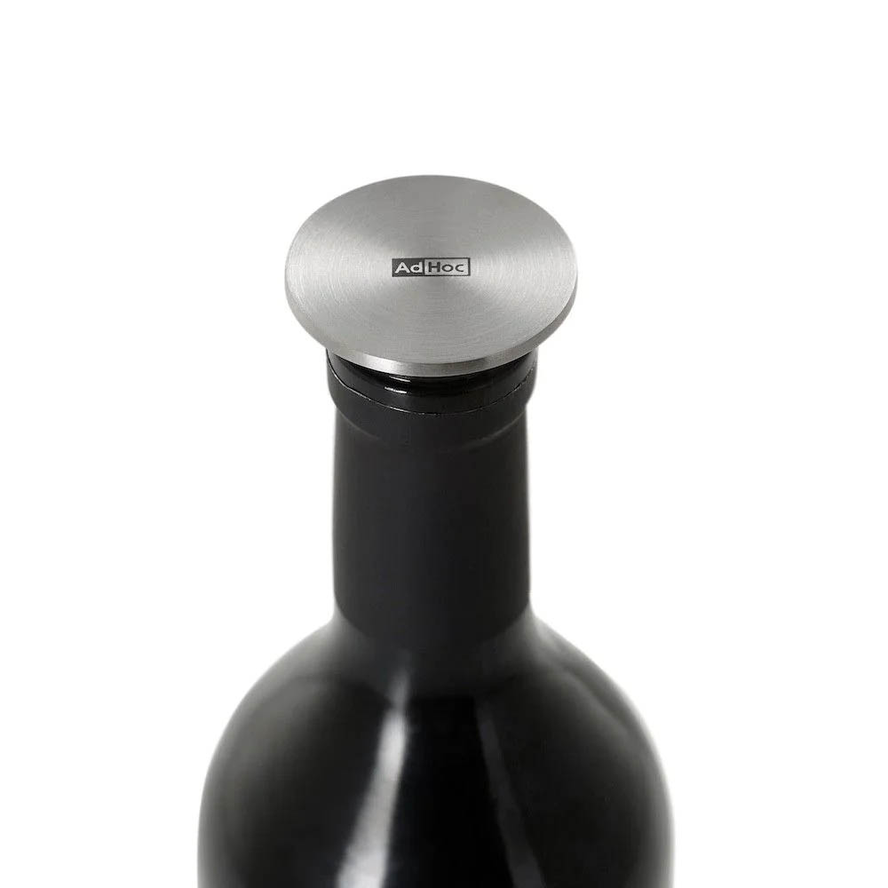 AdHoc Wein-Genießer-Set CHAMP - Korkenzieher, Flaschenverschluss, Tropfenfänger