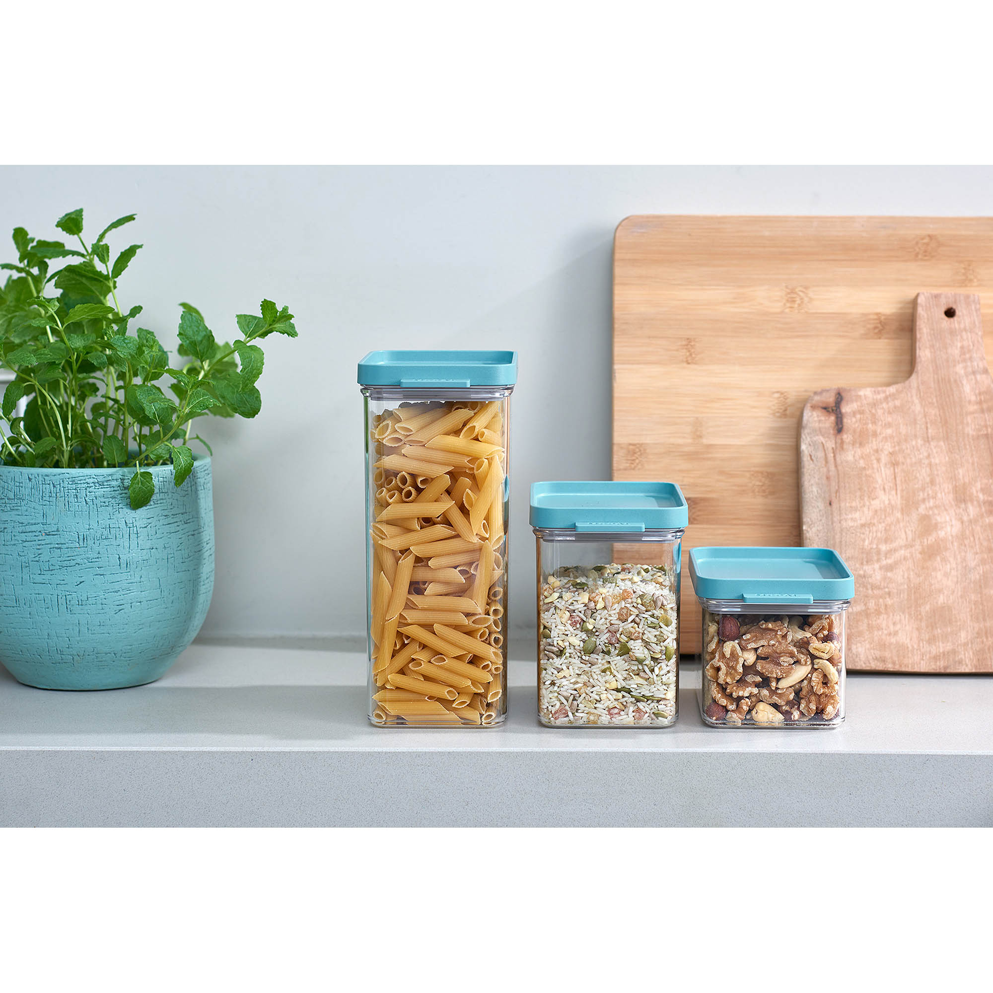 MEPAL storage jar OMNIA 2.0 litre transparent lid nordic sage