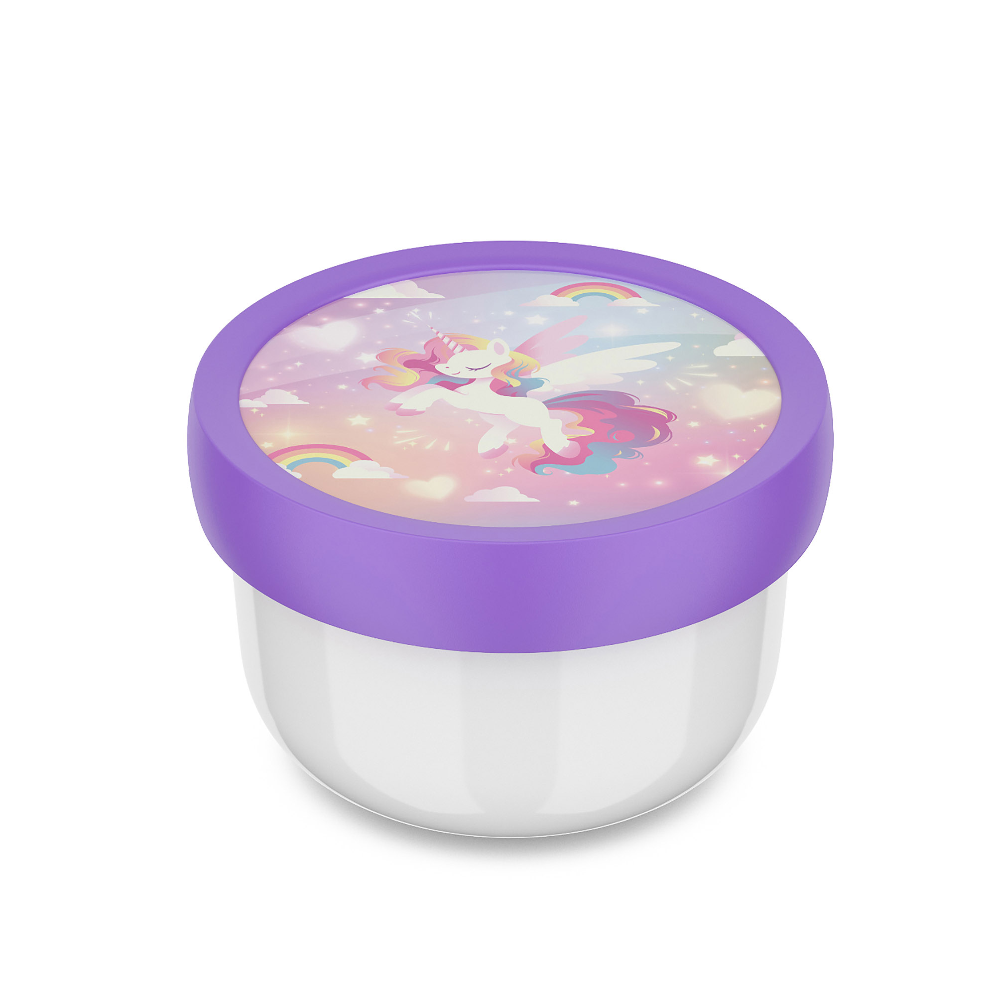 MEPAL Fruchtbox für Kinder CAMPUS Snackbox 0,3 Liter Motiv Unicorn Glow