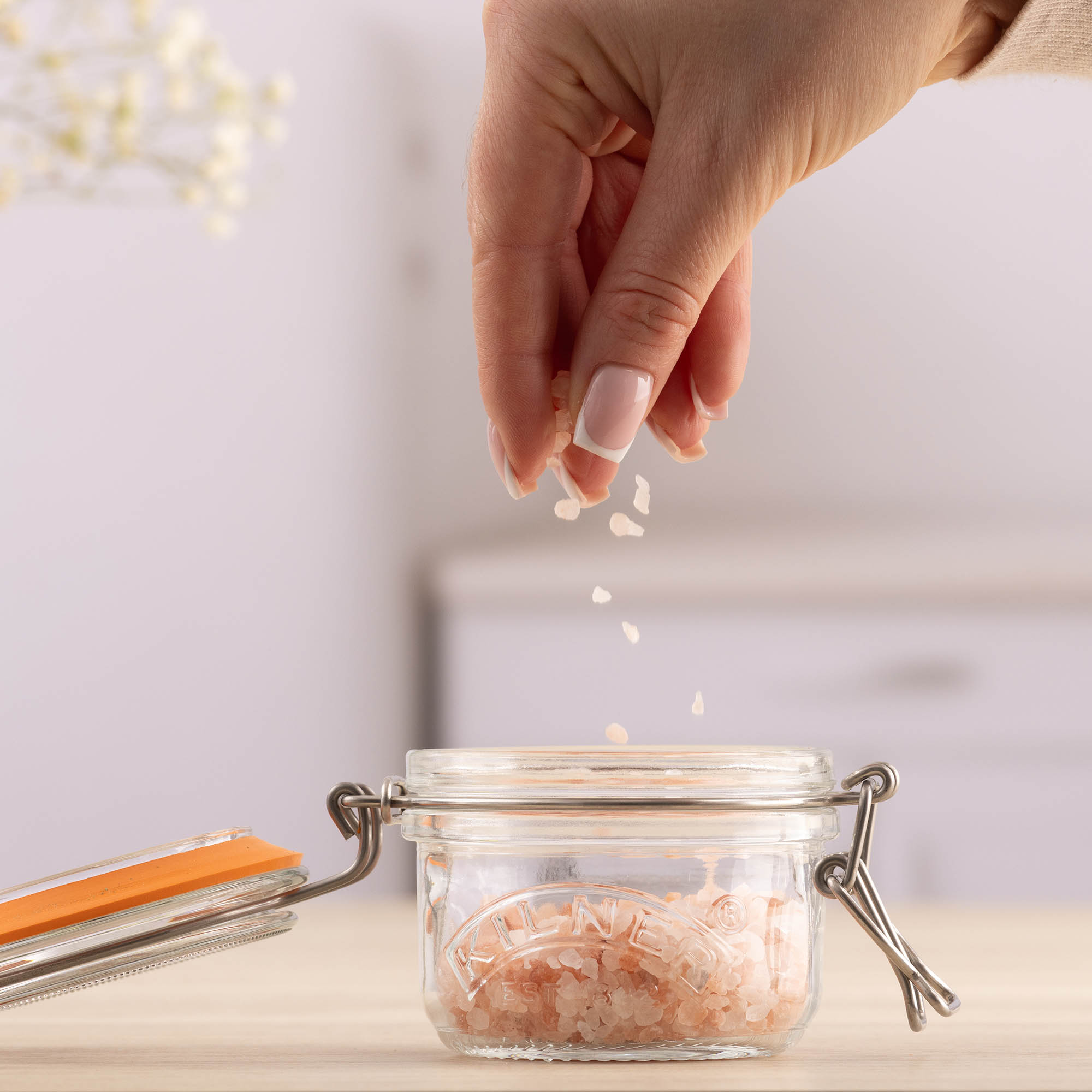 KILNER round swing-top jar, 0.125 litre, storage jar, spice jar