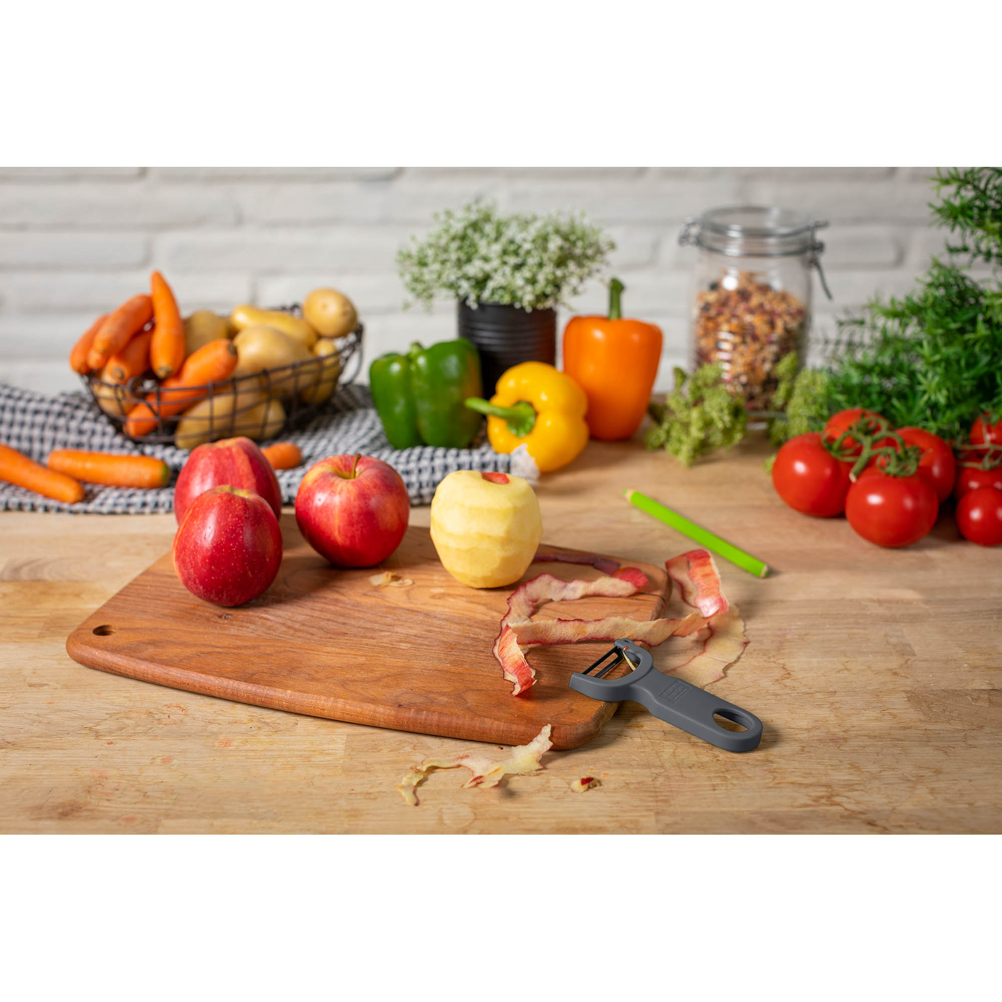 KUHN RIKON extra scharfer Sparschäler SWISS PEELER grau