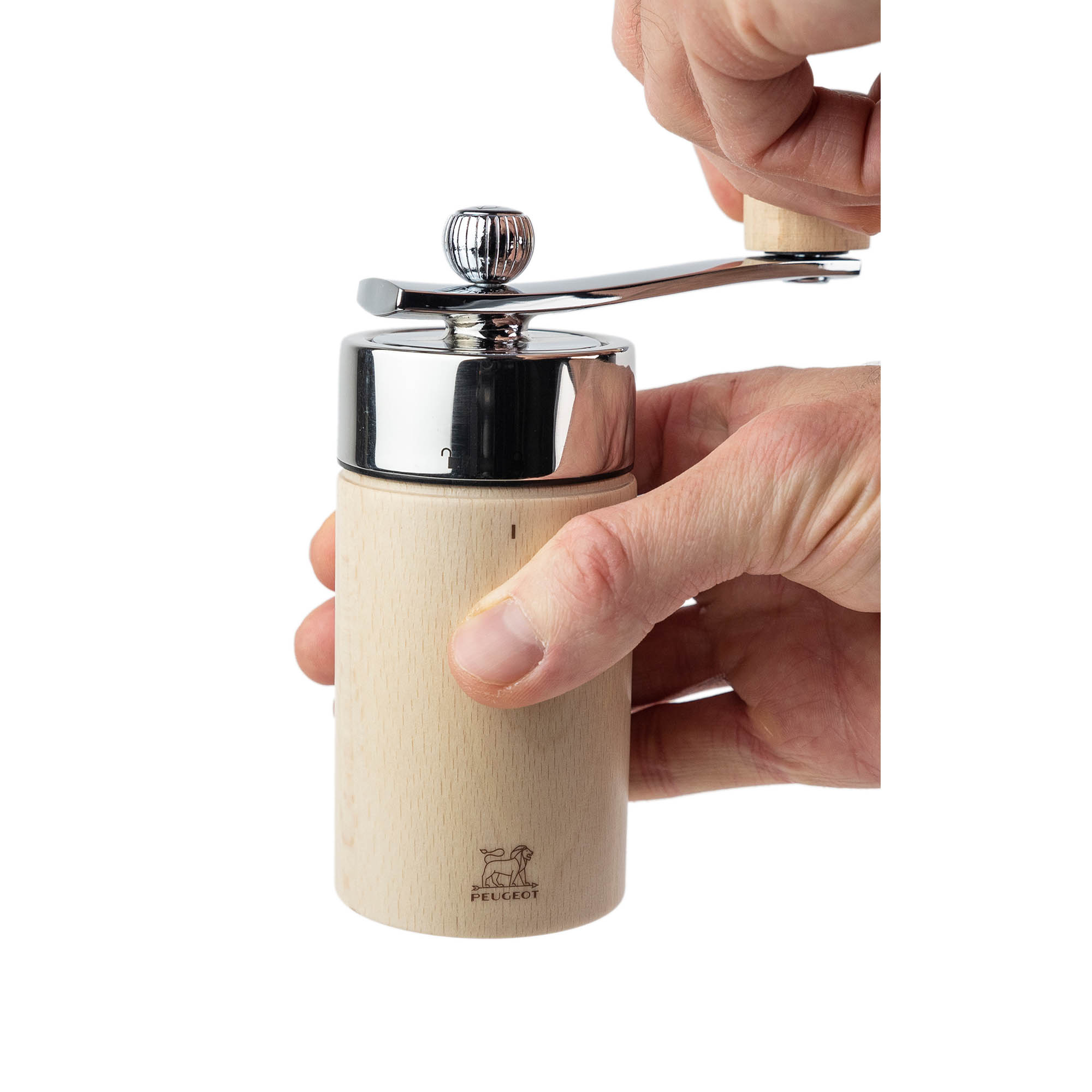 PEUGEOT Muskatmühle ISEN mit Kurbel 15 cm buche natur