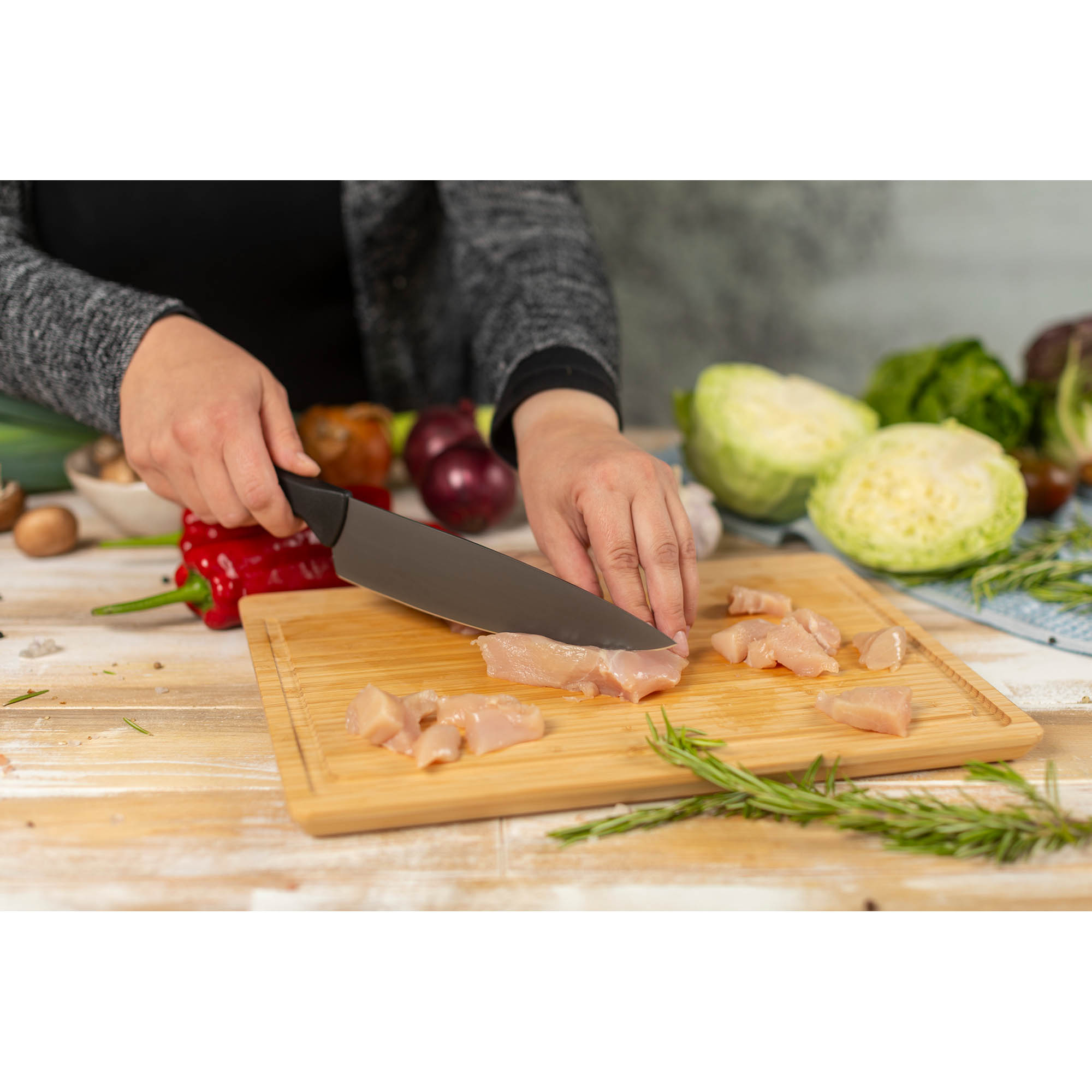 KUHN RIKON Messerserie ICED Allday-Messerset Kochmesser 20 cm + Rüstmesser 9 cm