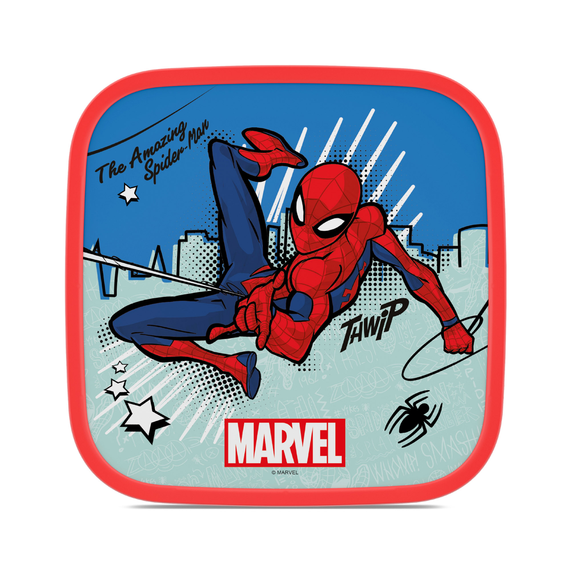 MEPAL CAMPUS Large Lunch Box with 2 Bento Inserts, 1.3 litres, Spider-Man design