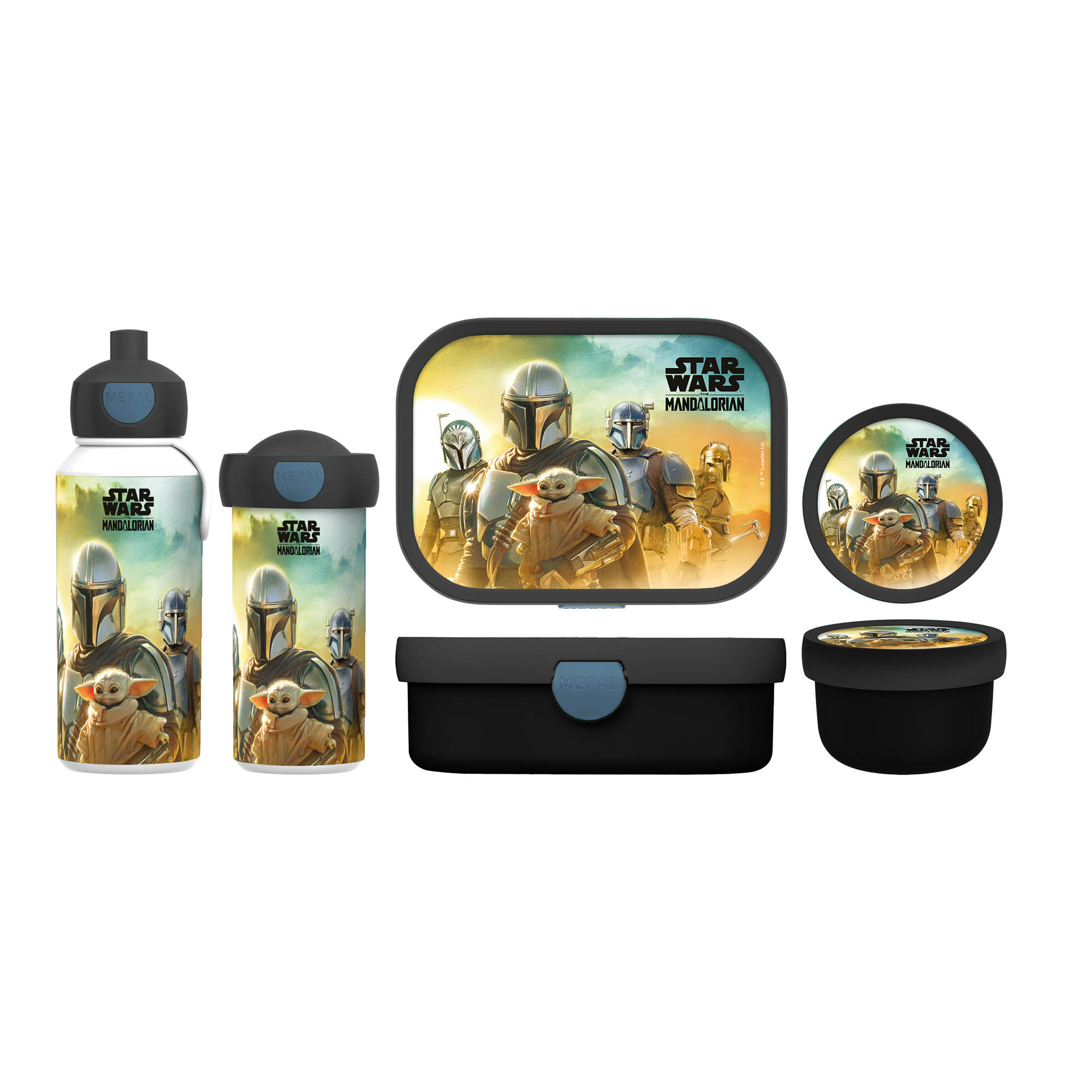 MEPAL Pop-up-Trinkflasche für Kinder CAMPUS 0,4 Liter Motiv Star Wars Mandalorian
