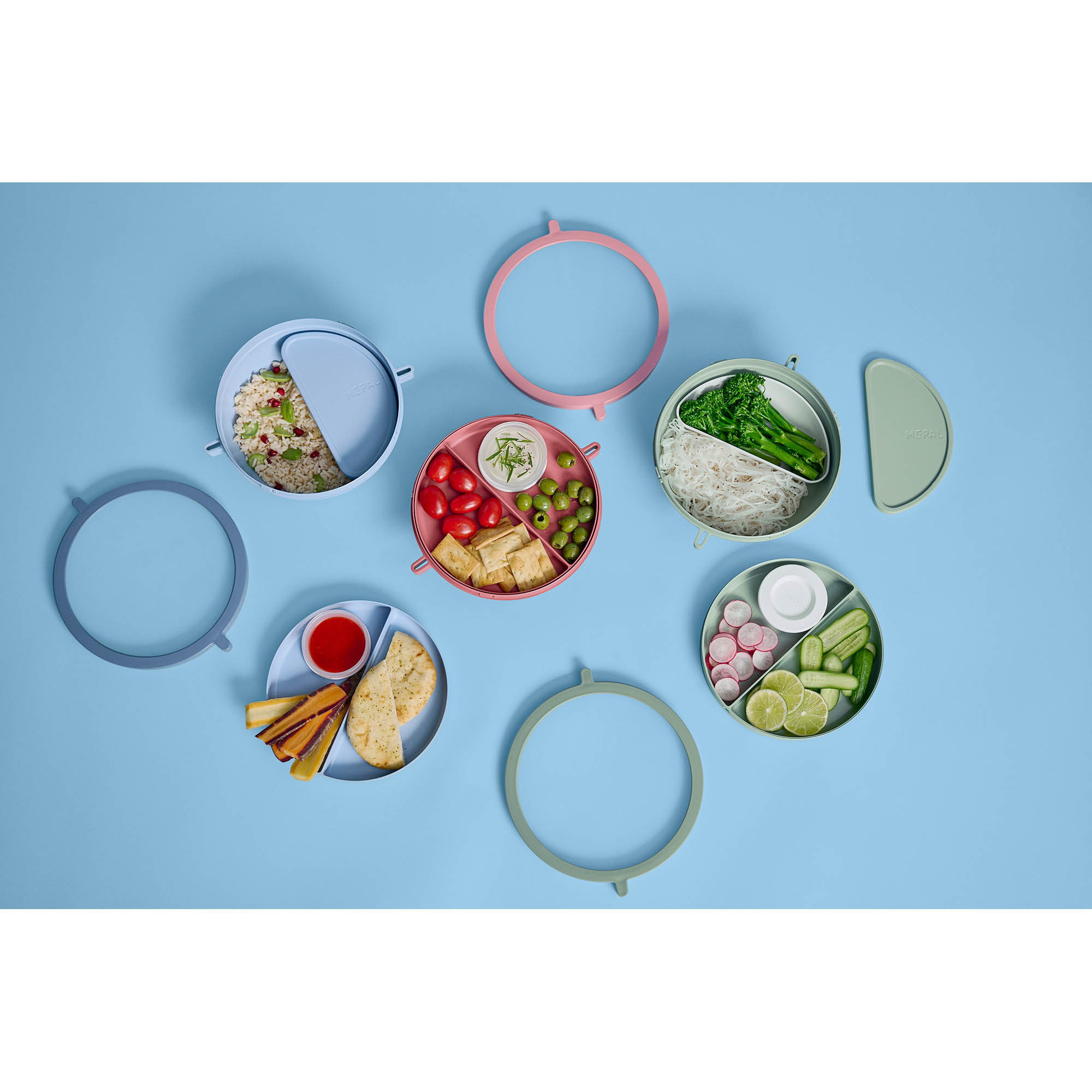 MEPAL Bento Lunchbowl VITA runde Lunchbox 1,5 Liter nordic blue