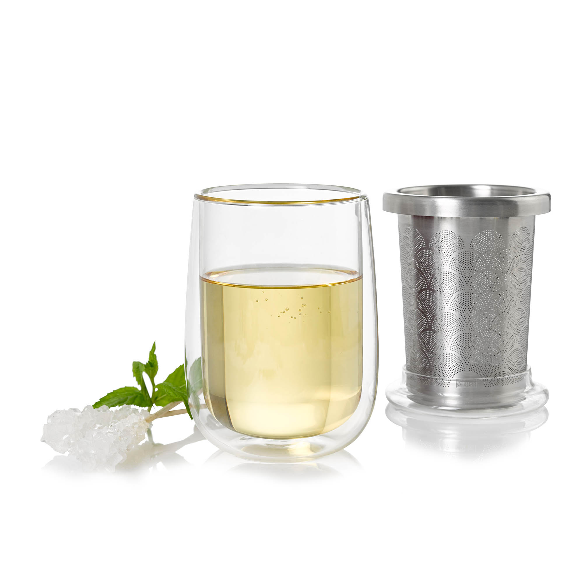 AdHoc Doppelwandiges Teeglas FUSION aus Borosilikatglas 0,4 Liter