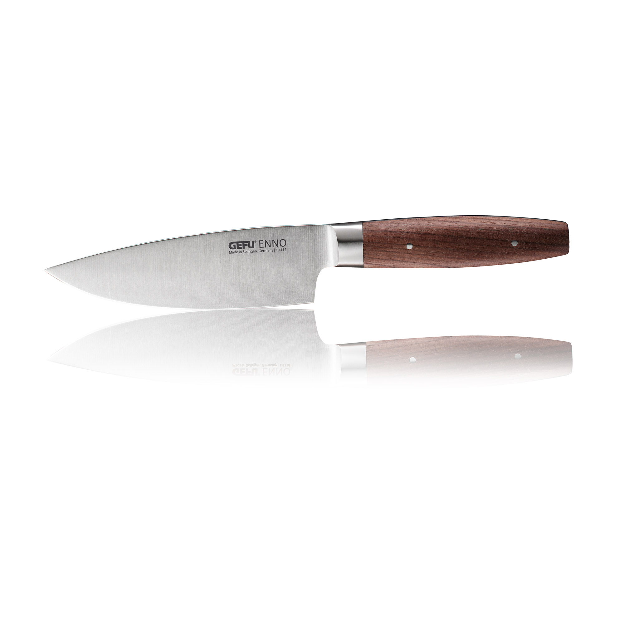 GEFU Kochmesser ENNO 15 cm mit Griff aus Walnussholz