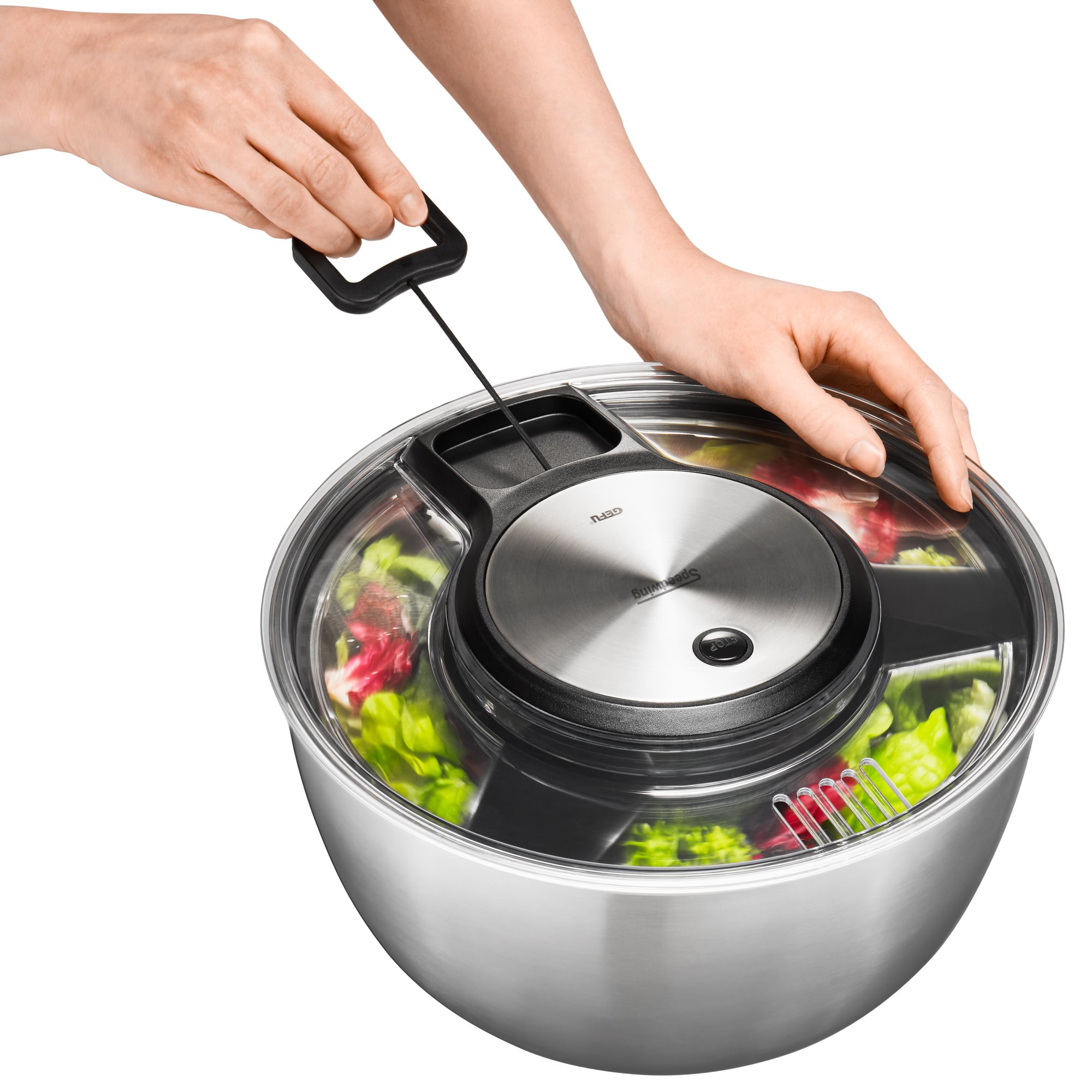 GEFU Salatschleuder SPEED WING Edelstahl 5 Liter