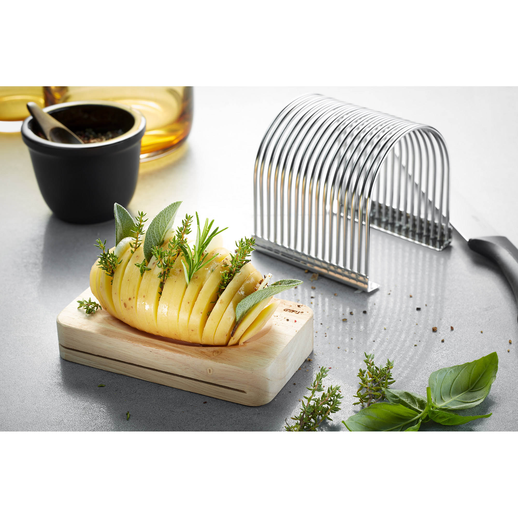 GEFU fan potato cutter HASSEL Cutting aid for fan potatoes