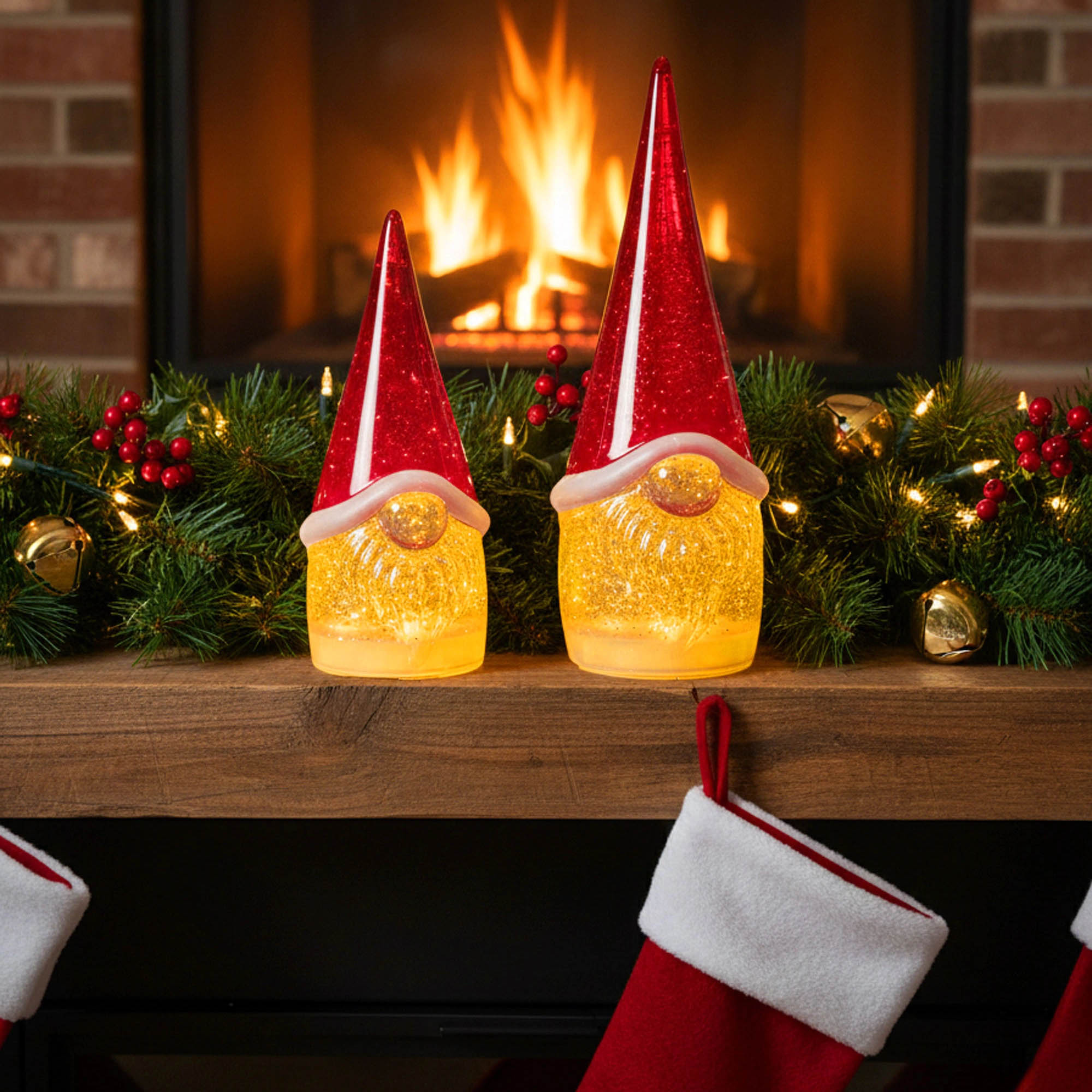 SOMPEX LED-Tischleuchte GLAMOR GNOME 22 cm Dekoleuchte mit beweglichem Glitter