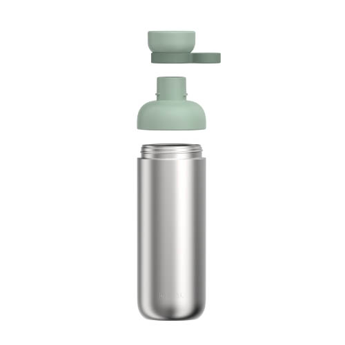 MEPAL Edelstahl-Flasche VITA 0,5 Liter auch kohlensäurehaltige Getränke nordic sage