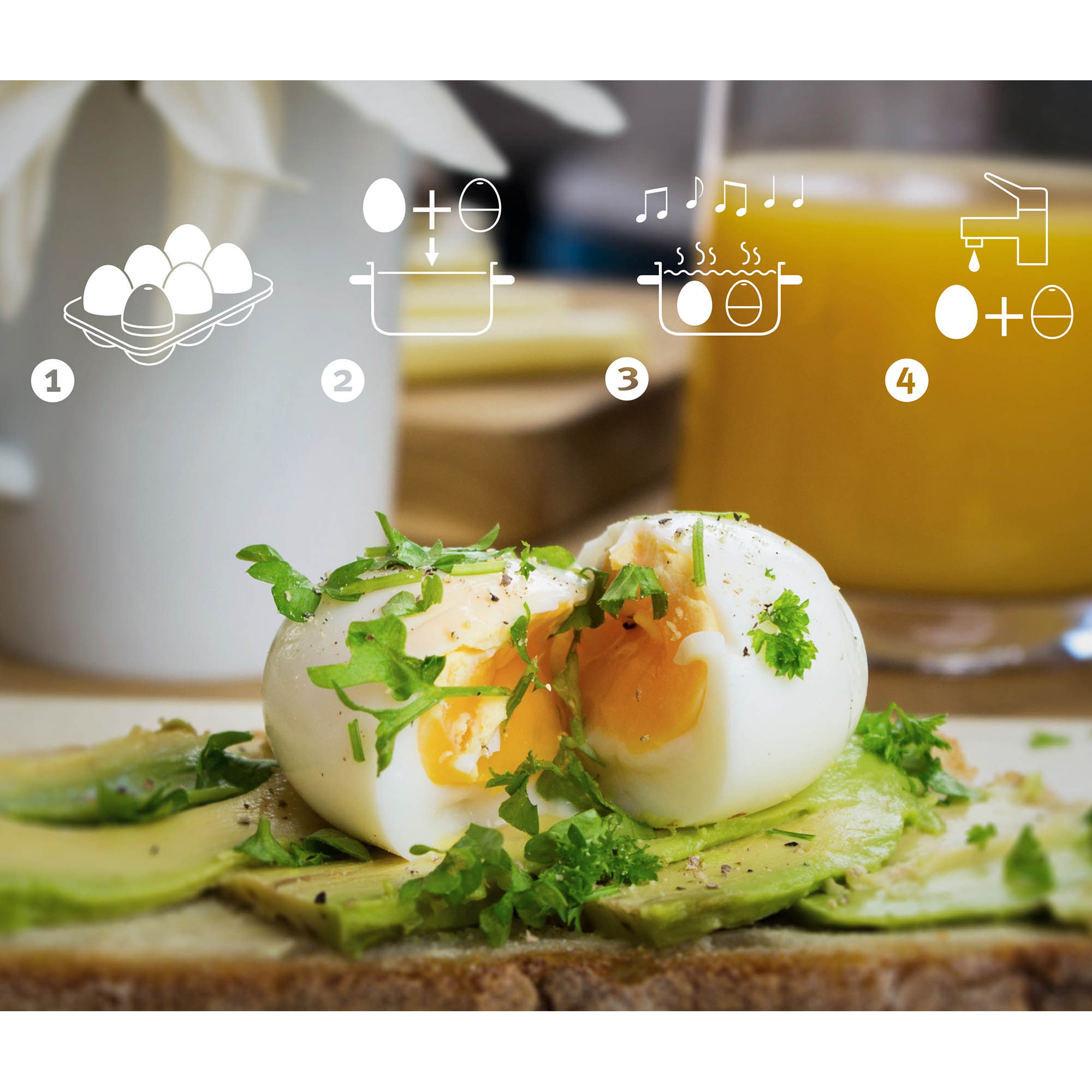 BRAINSTREAM PiepEi WEIHNACHT Eieruhr zum Mitkochen für 3 Härtegrade