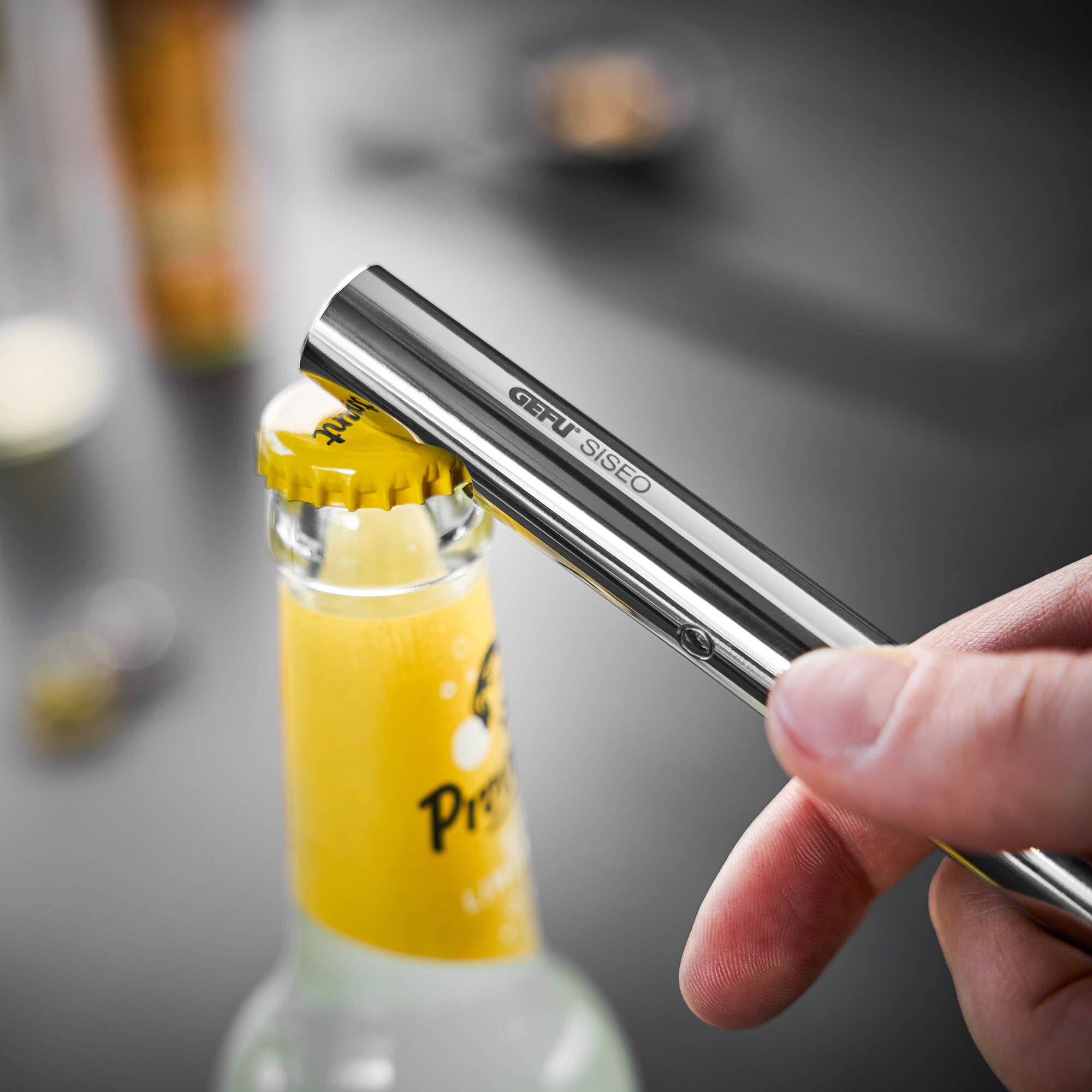 GEFU SISEO corkscrew made of stainless steel with bottle opener