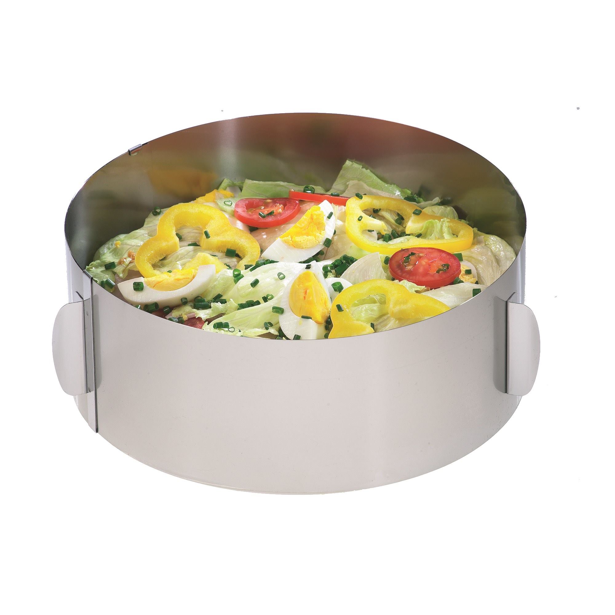 GEFU Tortenring TONDO XXL mit Griffen Höhe 10 cm