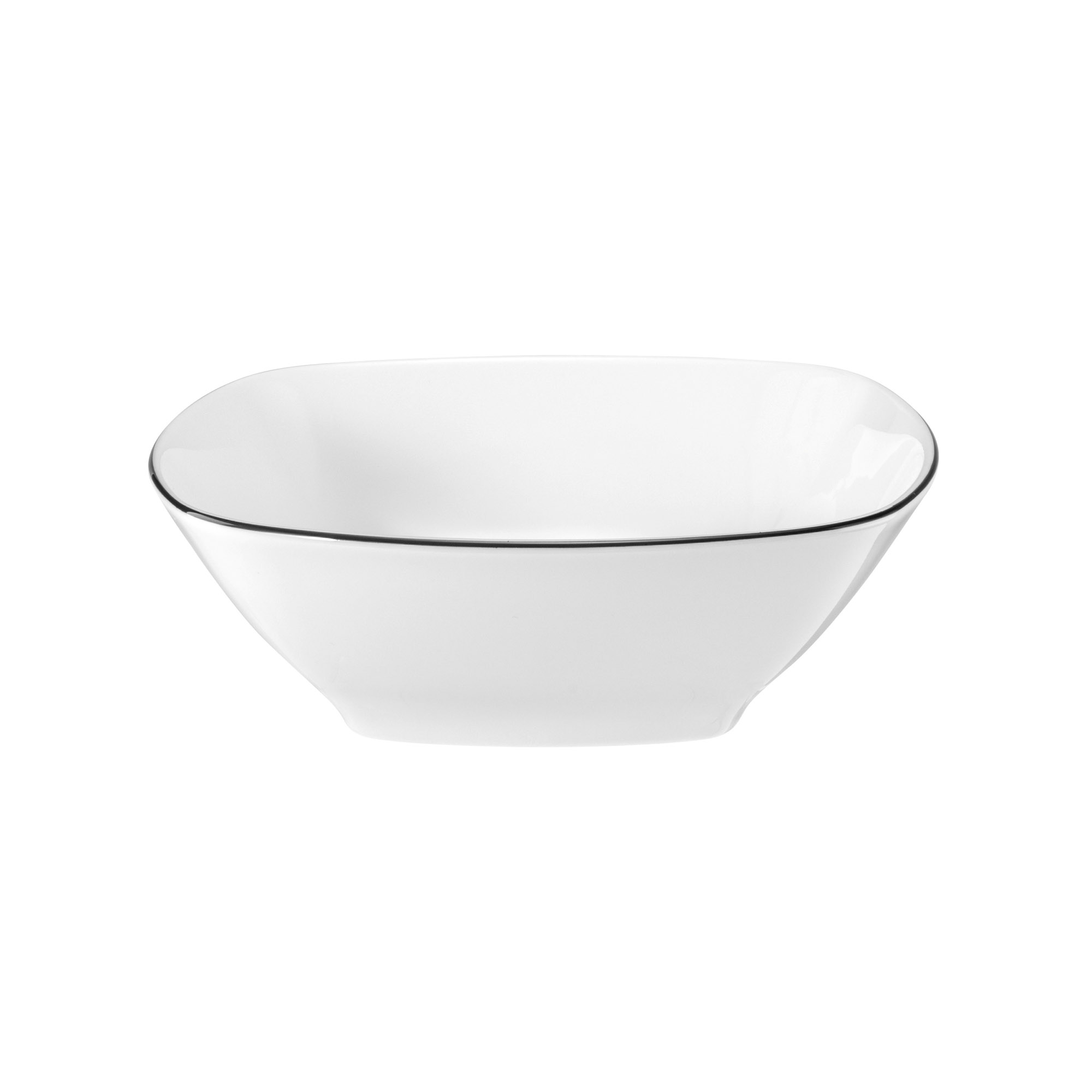 Seltmann Weiden Dessertschale Lido Black Line, Porzellan, (1-tlg), Schale eckig 15 cm