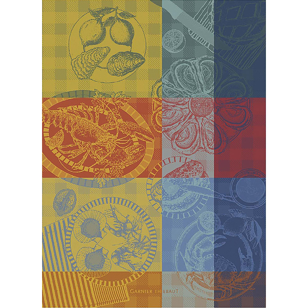 GARNIER-THIEBAUT Geschirrtuch SEA FOOD 56 x 77 cm 100% Baumwolle