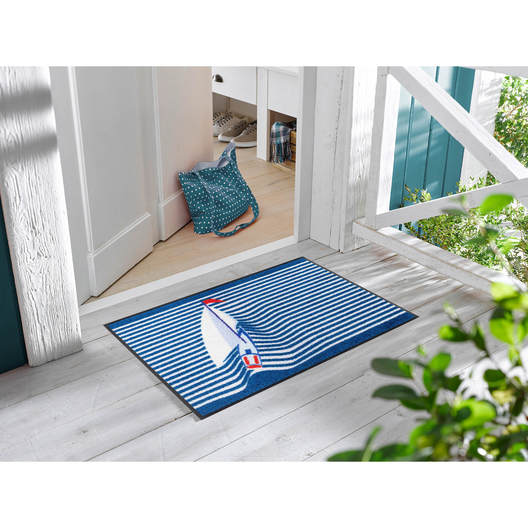 WASH + DRY Fußmatte 50 x 75 cm Motiv SAILING BOAT Segelboot