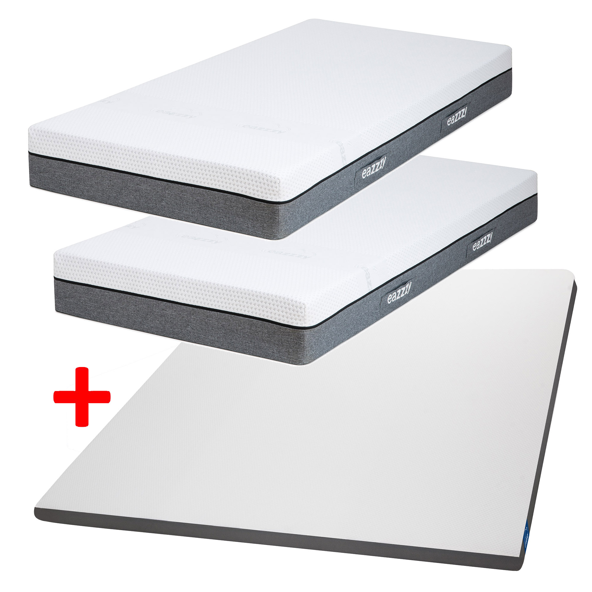 GENIUS Matratzen-Set EAZZZY DELUXE 2 Matratzen 90 x 200 cm + Topper 180 x 200 cm AKTION