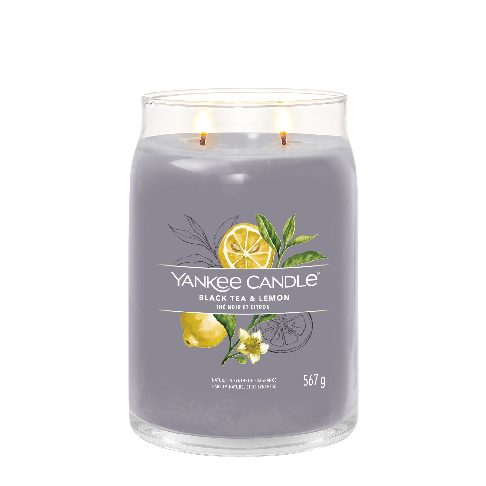 YANKEE CANDLE Große Signature Kerze BLACK TEA & LEMON 567 g Duftkerze