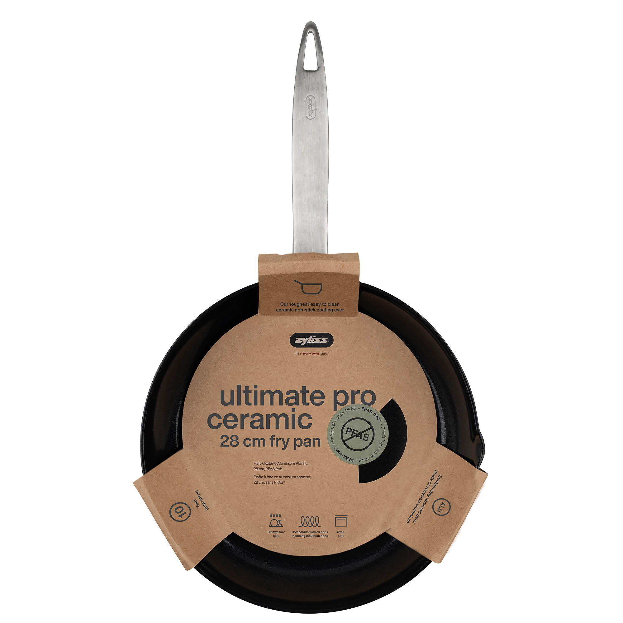 ZYLISS Bratpfanne ULTIMATE PRO 28 cm mit Keramik-Antihaftbeschichtung PFAS-frei