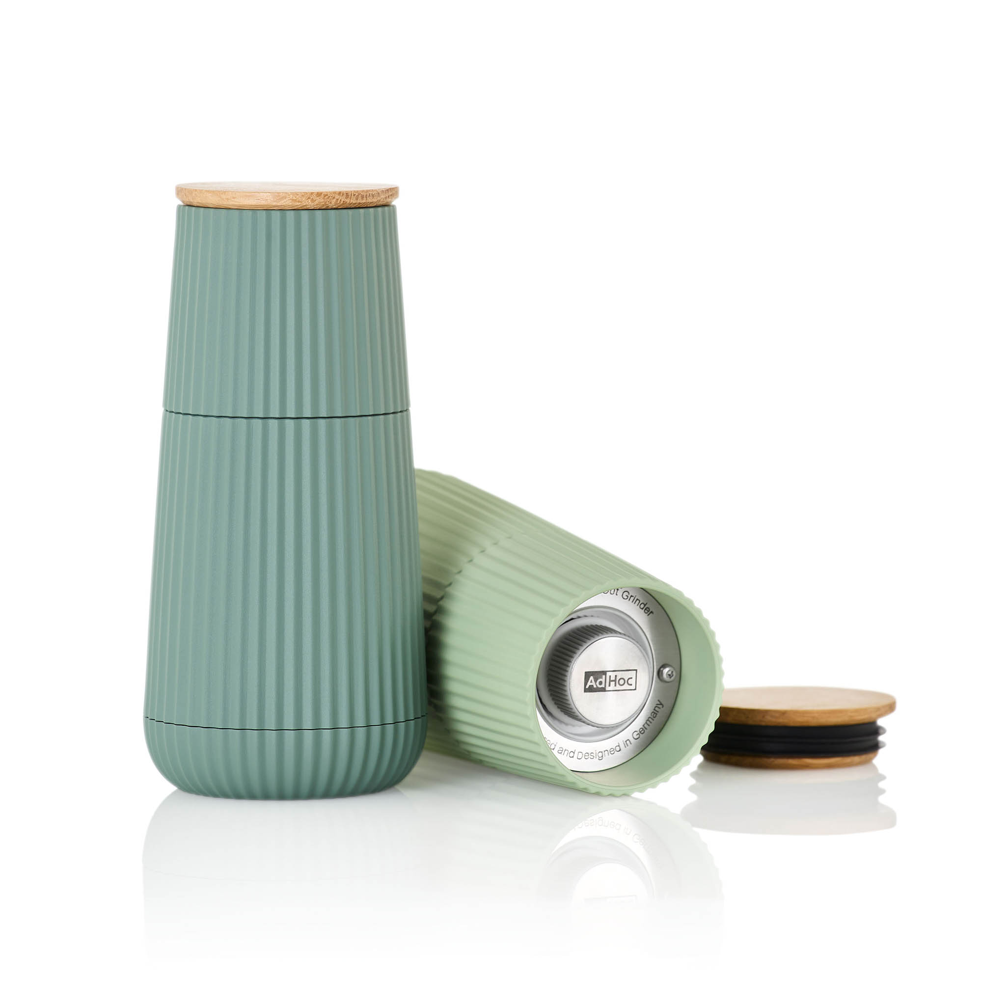 AdHoc Mühlen-Set SCAPE Pfeffermühle Salzmühle dunkelgrün / hellgrün 12,3 cm