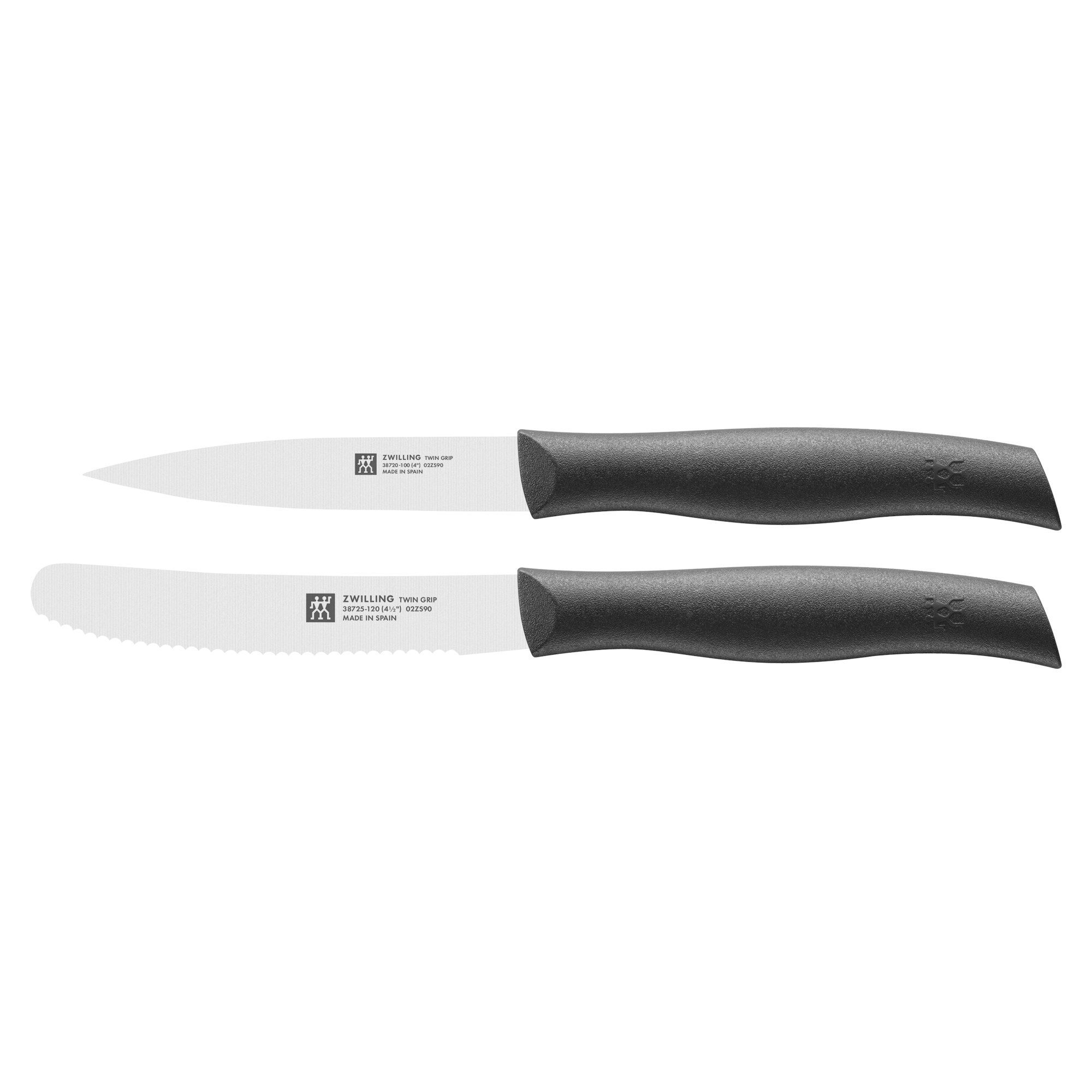 ZWILLING TWIN GRIP 2-teiliges Messerset Spickmesser und Universalmesser mit Wellenschliff