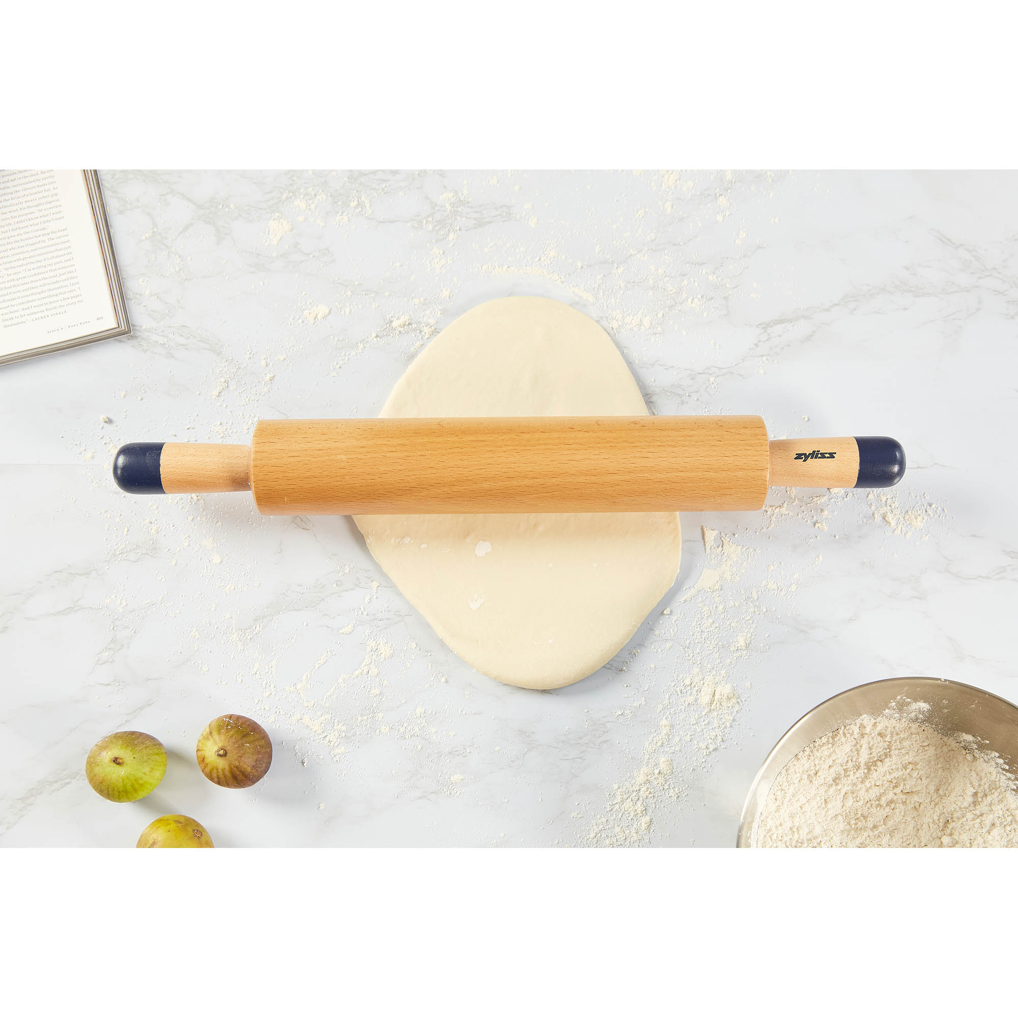 ZYLISS Nudelholz Teigrolle 29,5 cm aus massivem Buchenholz