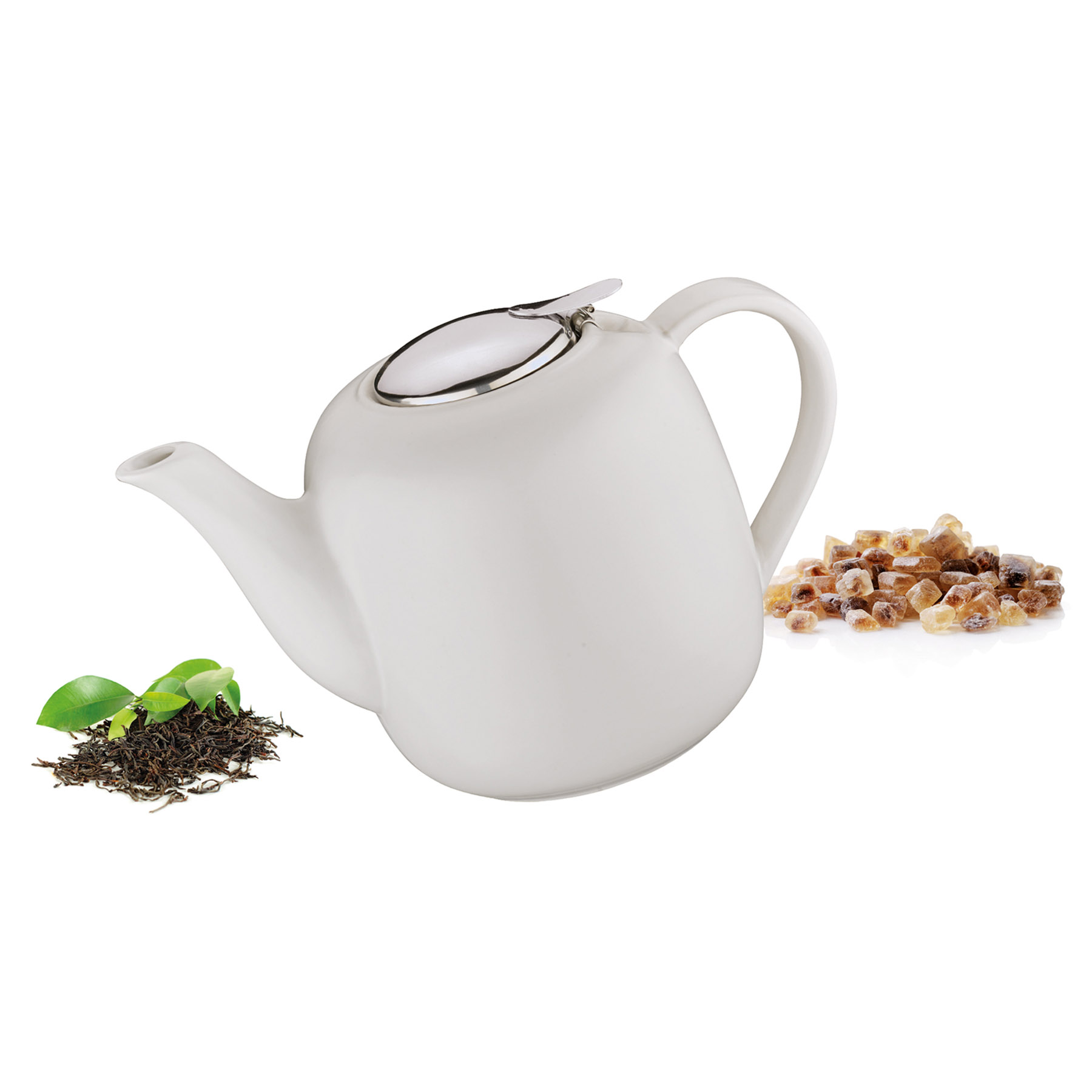 KÜCHENPROFI LONDON teapot 1.5 litre ceramic white with strainer insert