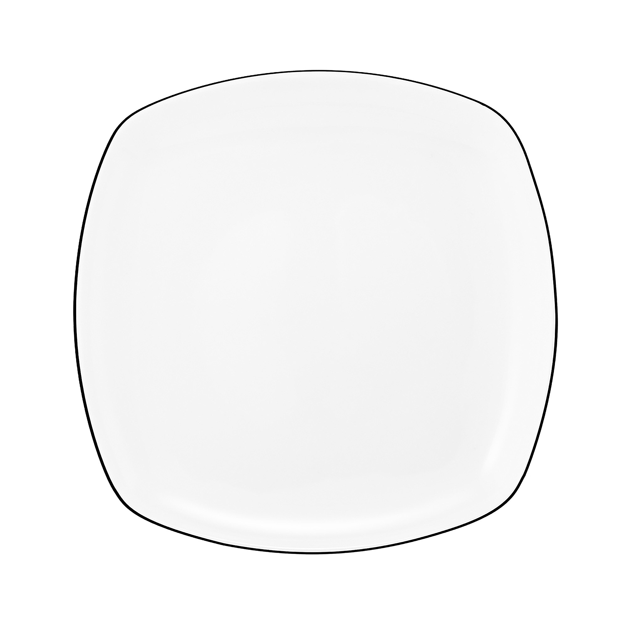 Seltmann Weiden LIDO Black Line 10826 Frühstücksteller eckig 20 cm 6 Stück