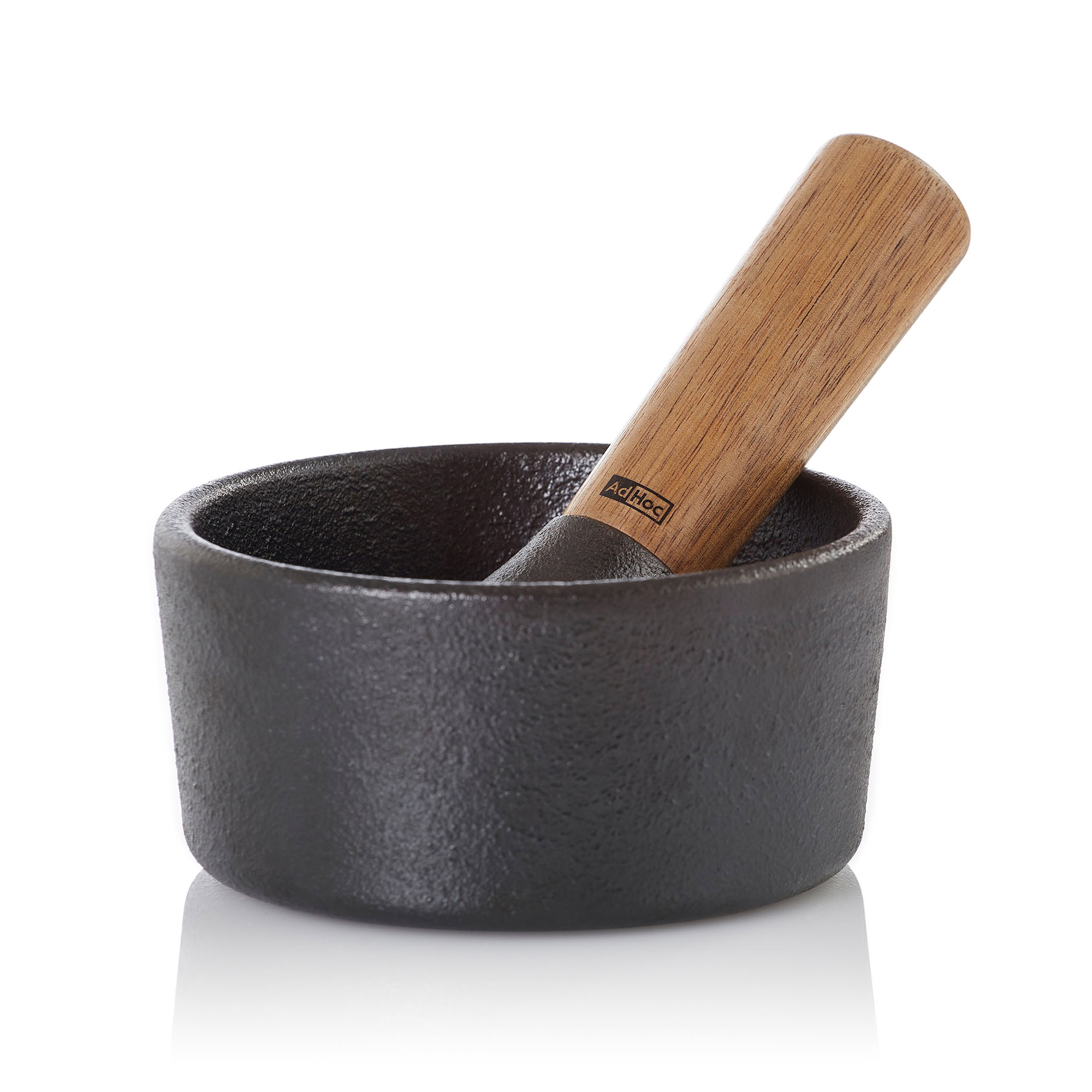 AdHoc Mörser CAMO.12 aus Gusseisen und Akazienholz 12,0 cm