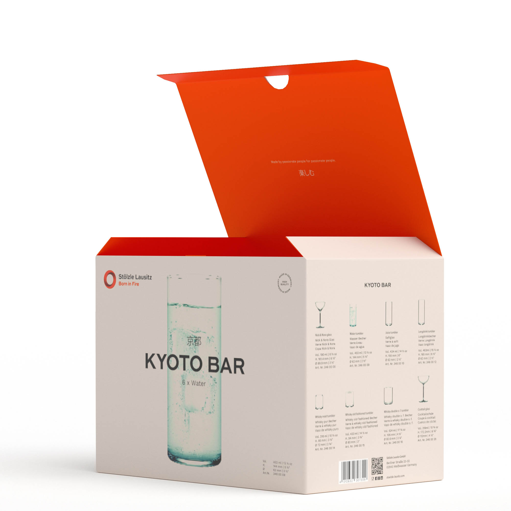 STÖLZLE LAUSITZ Bar-Serie KYOTO Wasserglas 6 Stück Inhalt 400 ml