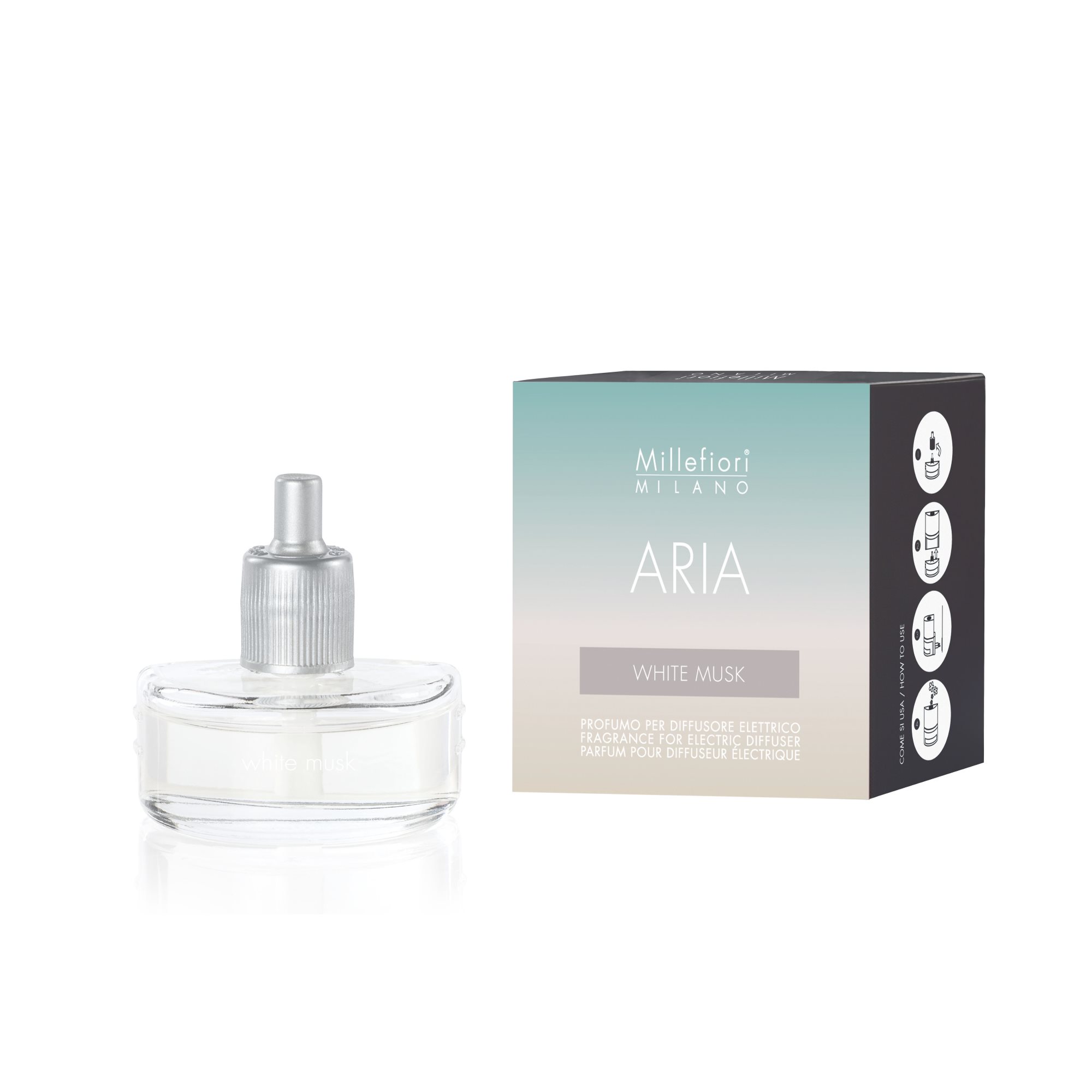 MILLEFIORI Aria Nachfüllstecker für Duftstecker elektr. Diffusor WHITE MUSK