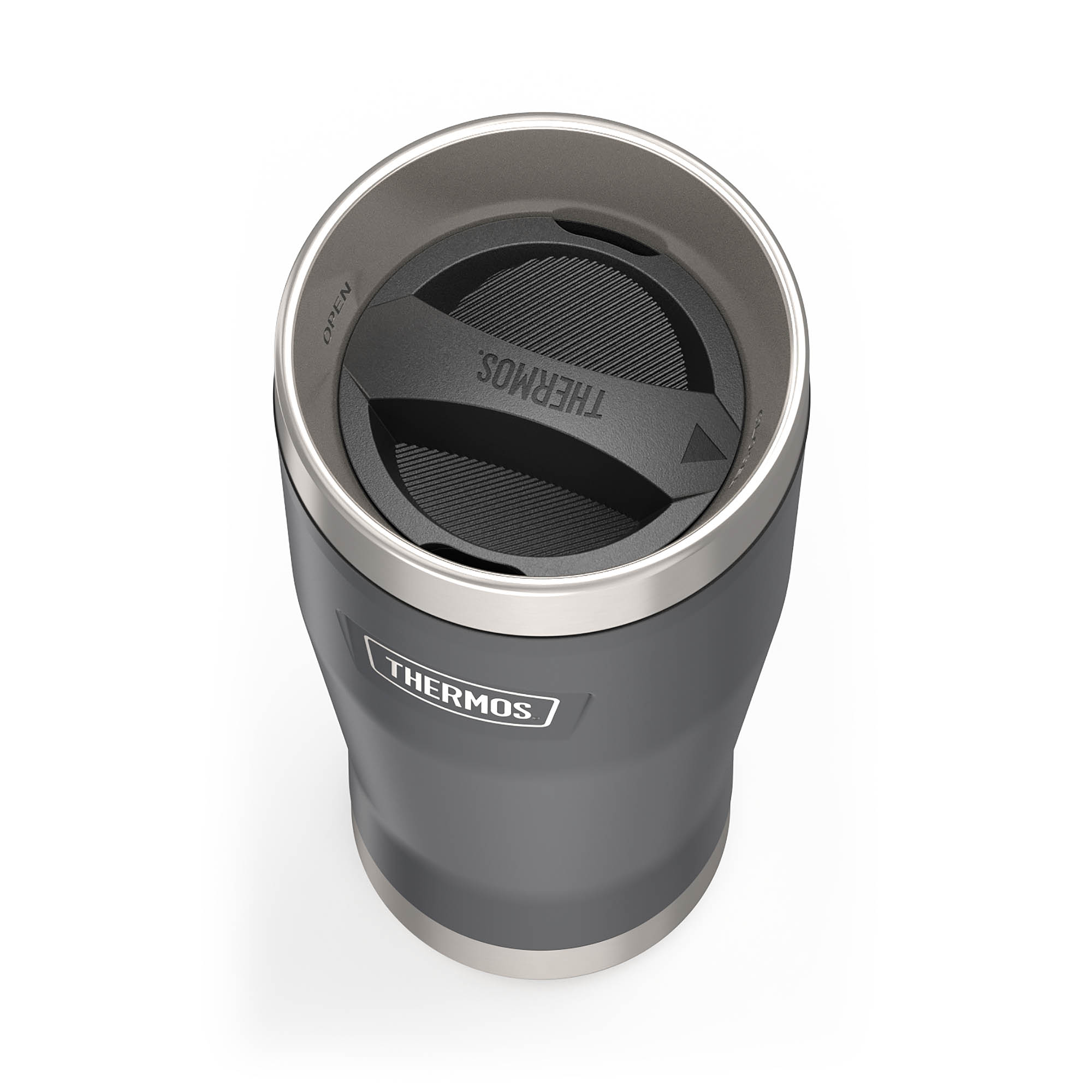 THERMOS ICON MUG Insulated Travel Mug, 0.47 litres, stainless steel, double-walled, graphite