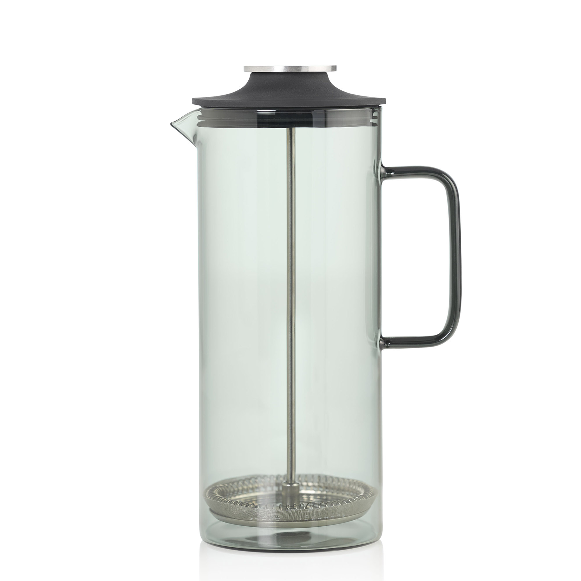 AdHoc French Press Kaffeebereiter IMPACT Borosilikatglas grau 1,0 Liter