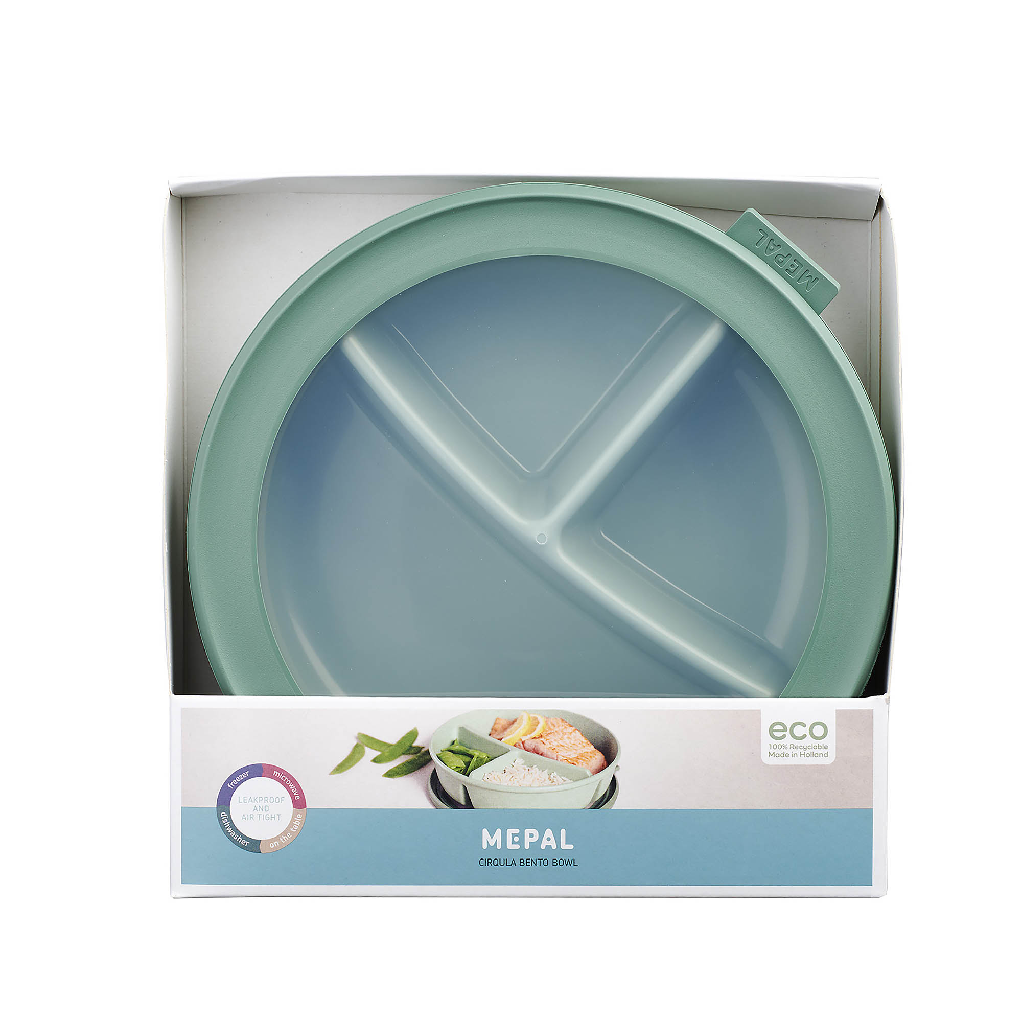 MEPAL CIRQULA Bento Bowl, 1.0 litre, three-compartment, Nordic White