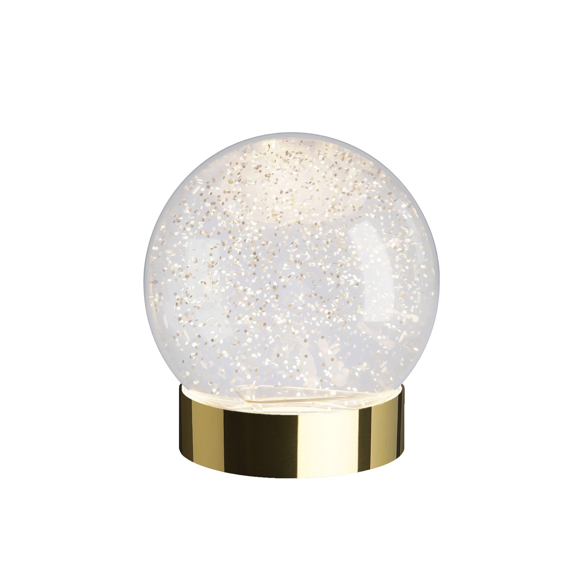 SOMPEX LED-Tischleuchte GLAMOR BAUBLE 13 cm gold Dekoleuchte mit beweglichem Glitter