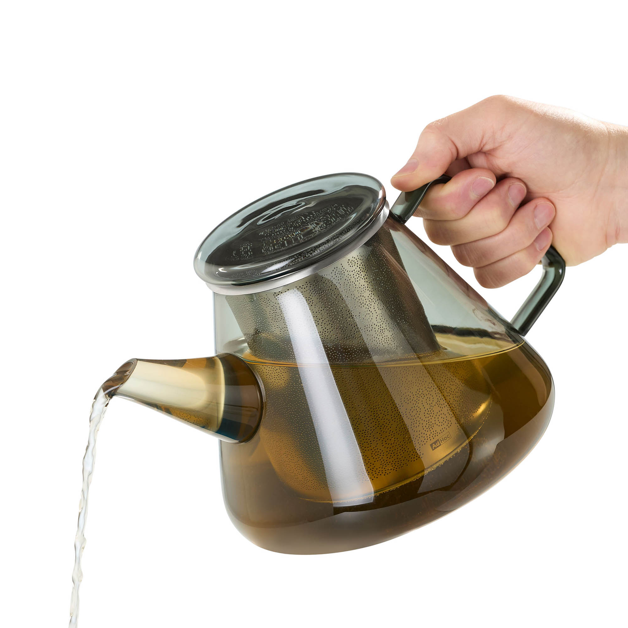 AdHoc teapot ORIENT+ GREY made of borosilicate glass grey tinted 1.5 litres