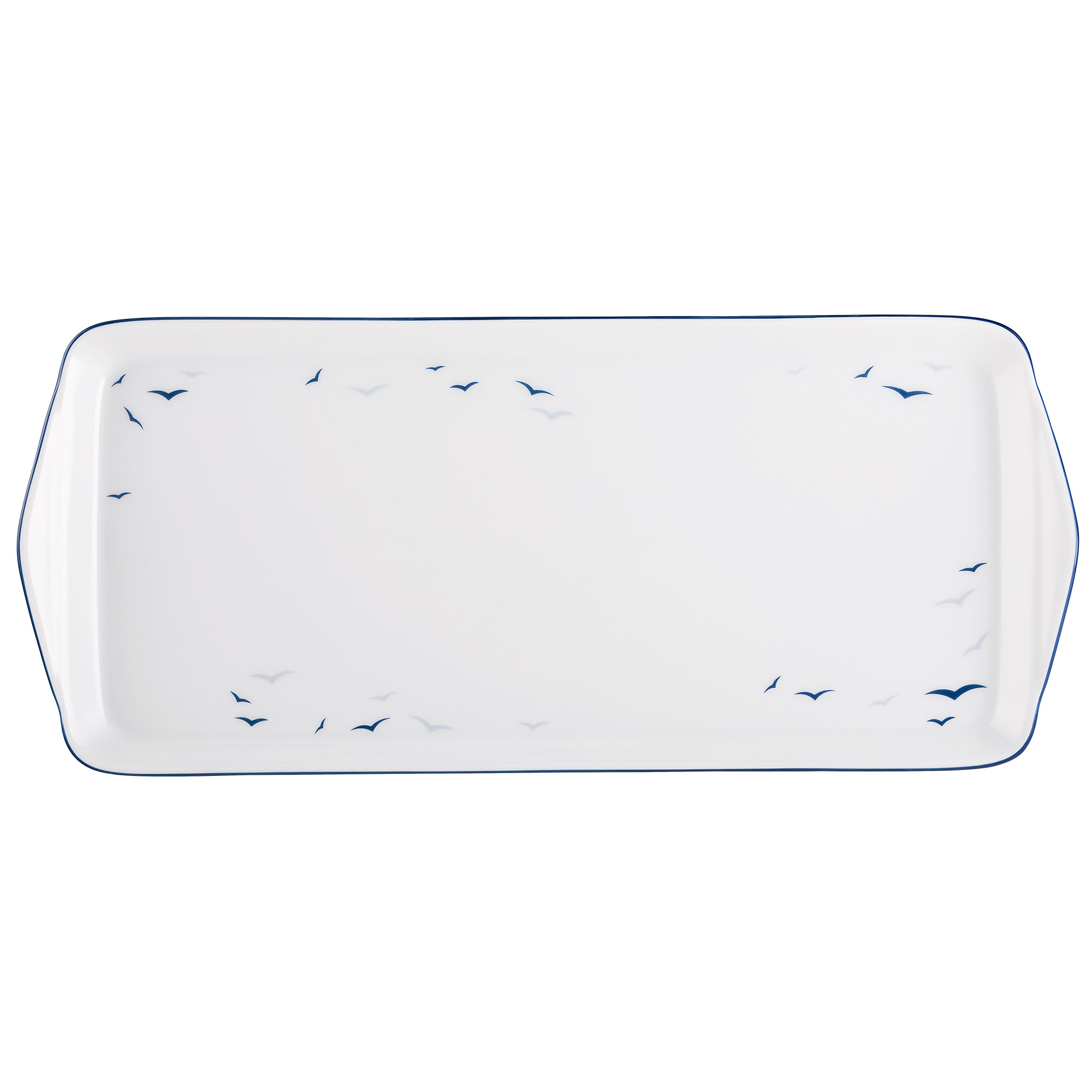 Königlich Tettau WORPSWEDE Rügen 4164 Kuchenplatte eckig 34,5 x 14,5 cm