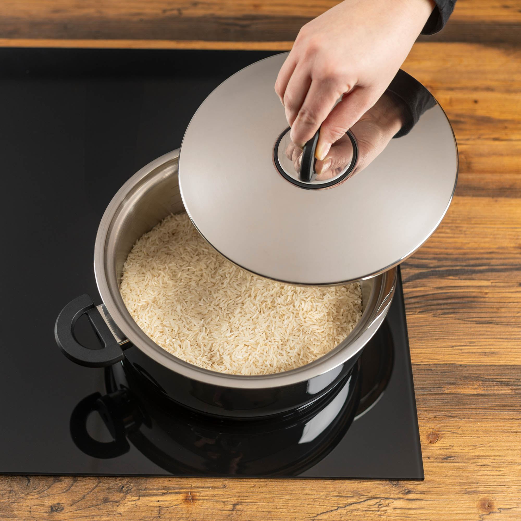 KUHN RIKON Thermal cooking pot set DUROTHERM PRO BLACK 1 litre + 2 litres + 3 litres