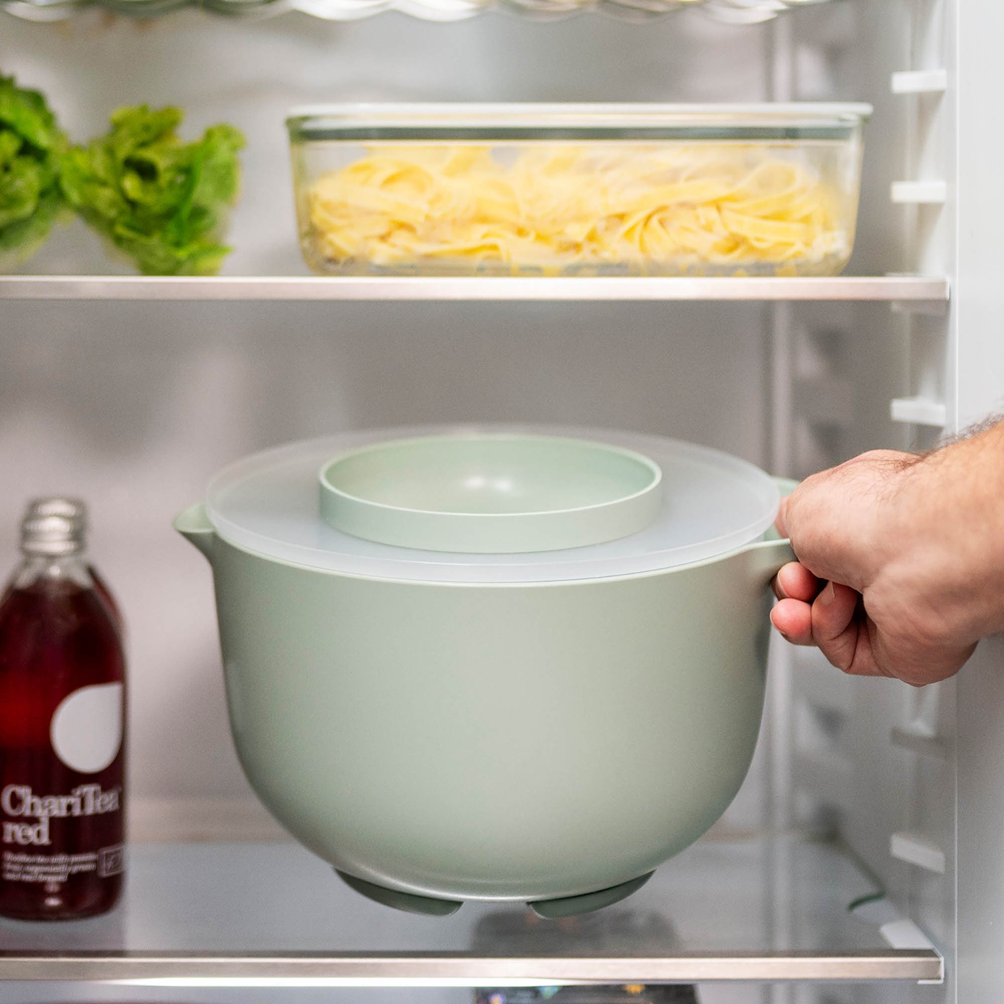 MEPAL mixing bowl CHEF IT 3.0 litre nordic sage with splash guard lid