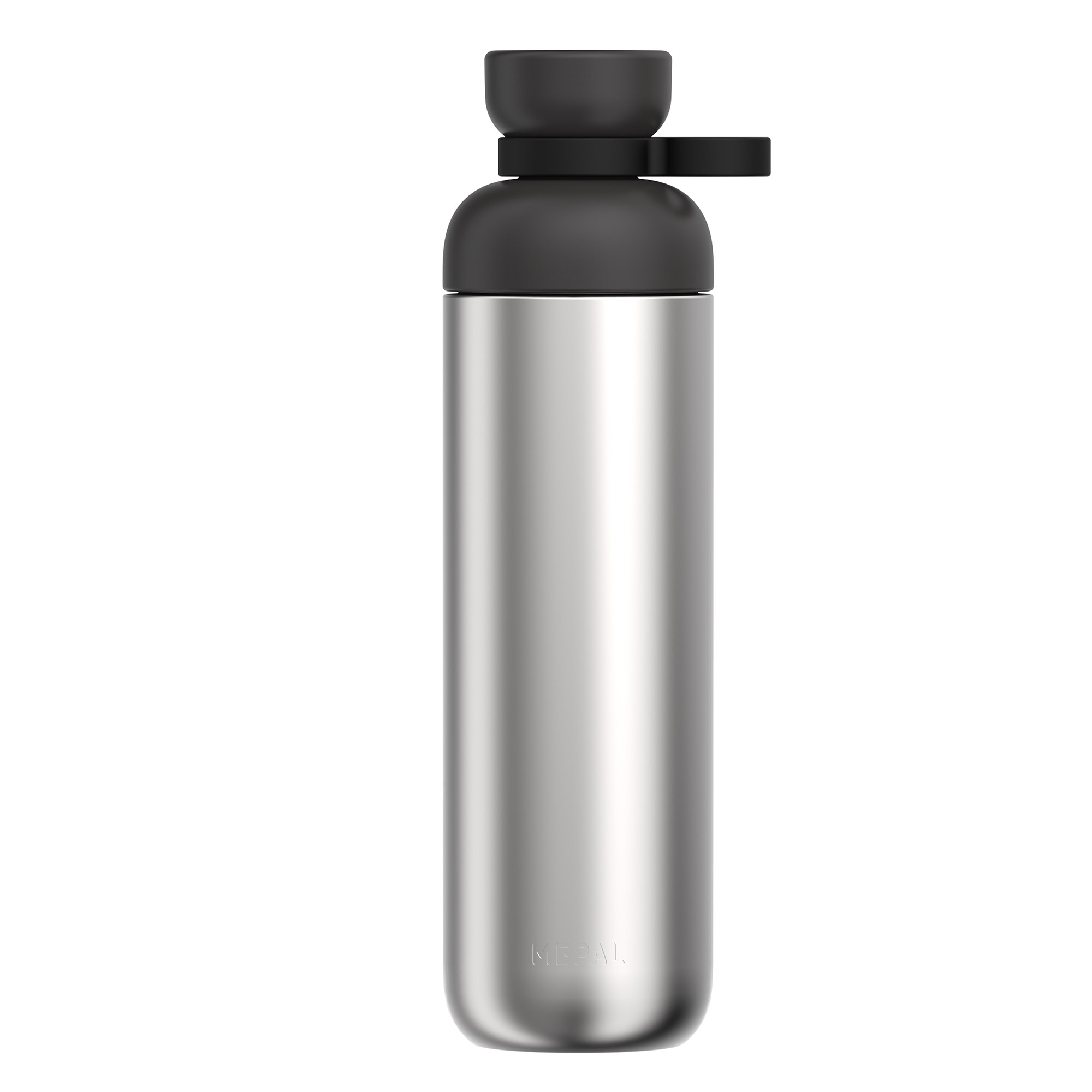 MEPAL Edelstahl-Flasche VITA 0,9 Liter auch kohlensäurehaltige Getränke nordic black