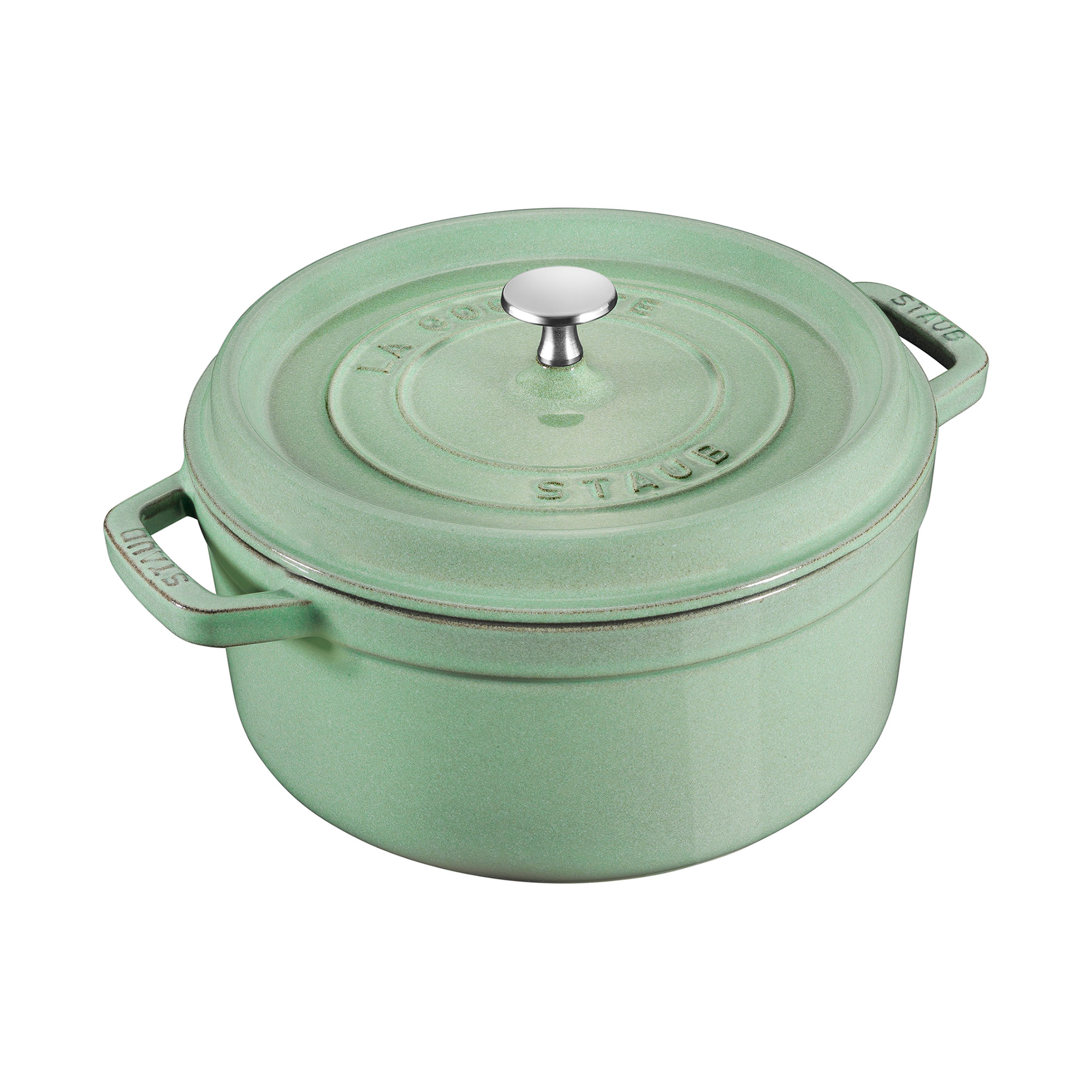 STAUB France Cocotte 20 cm - 2,2 Liter Gusseisen salbeigrün