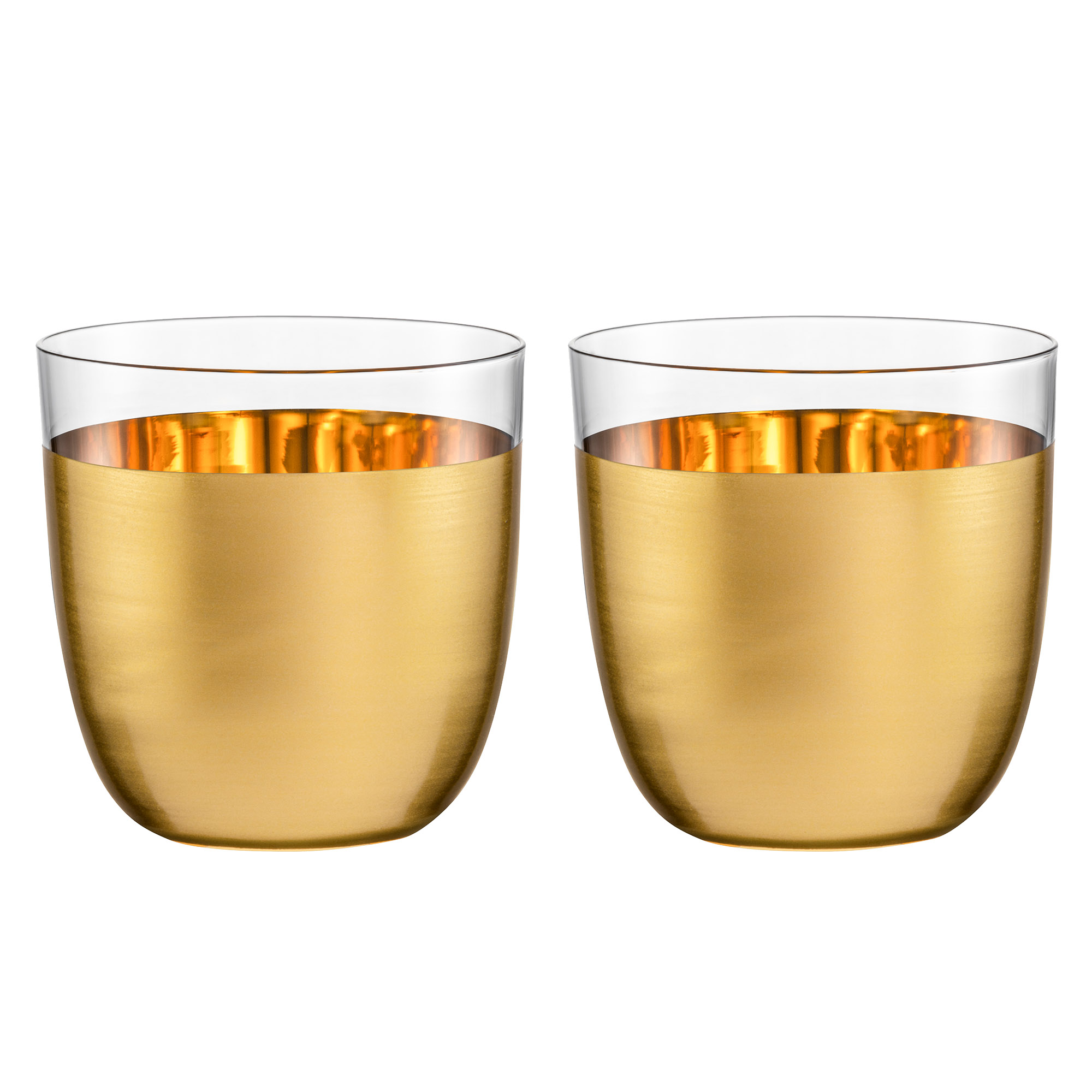 EISCH Serie COSMO GOLD 2er Set Becher Tumbler 390 ml Kristallglas mit Echtgold